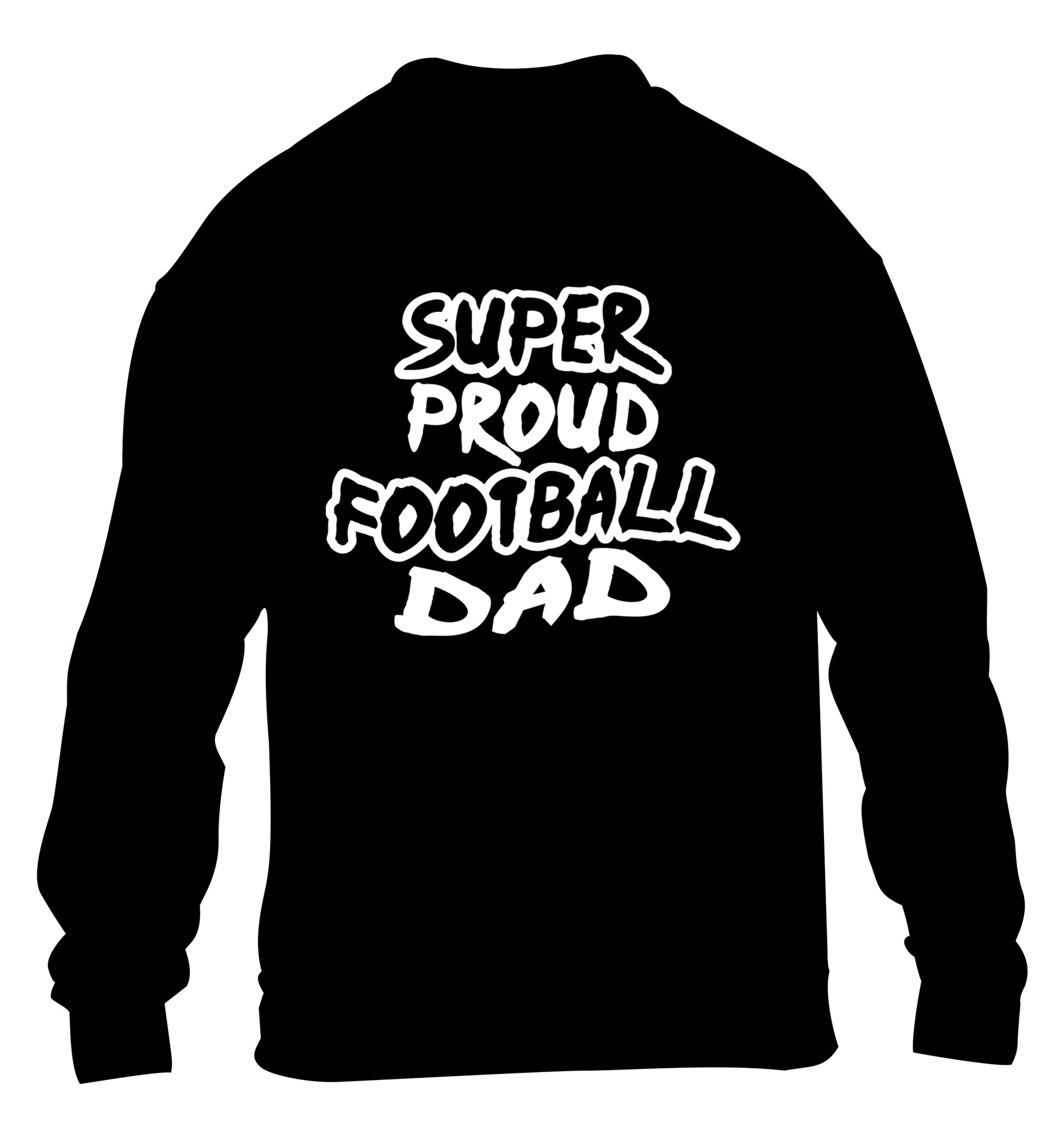Super proud football dad children's black sweater 12-14 Years