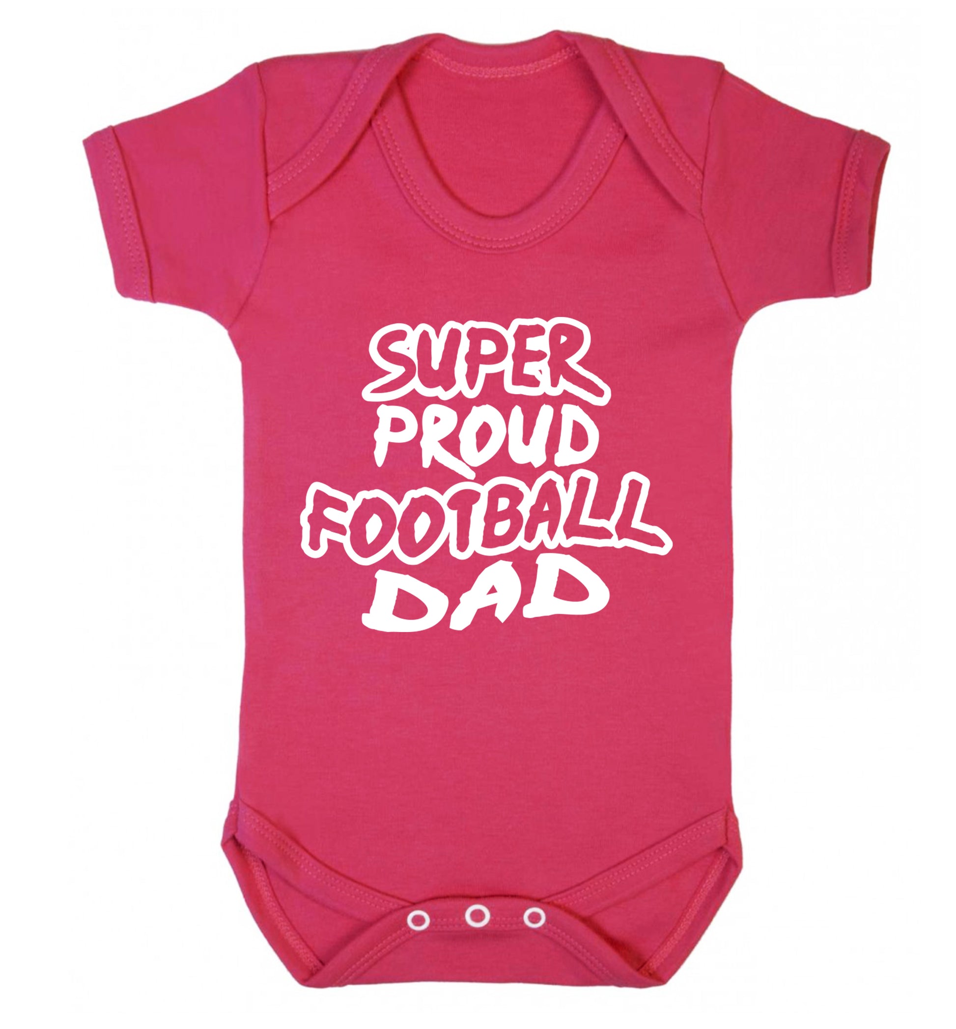 Super proud football dad Baby Vest dark pink 18-24 months