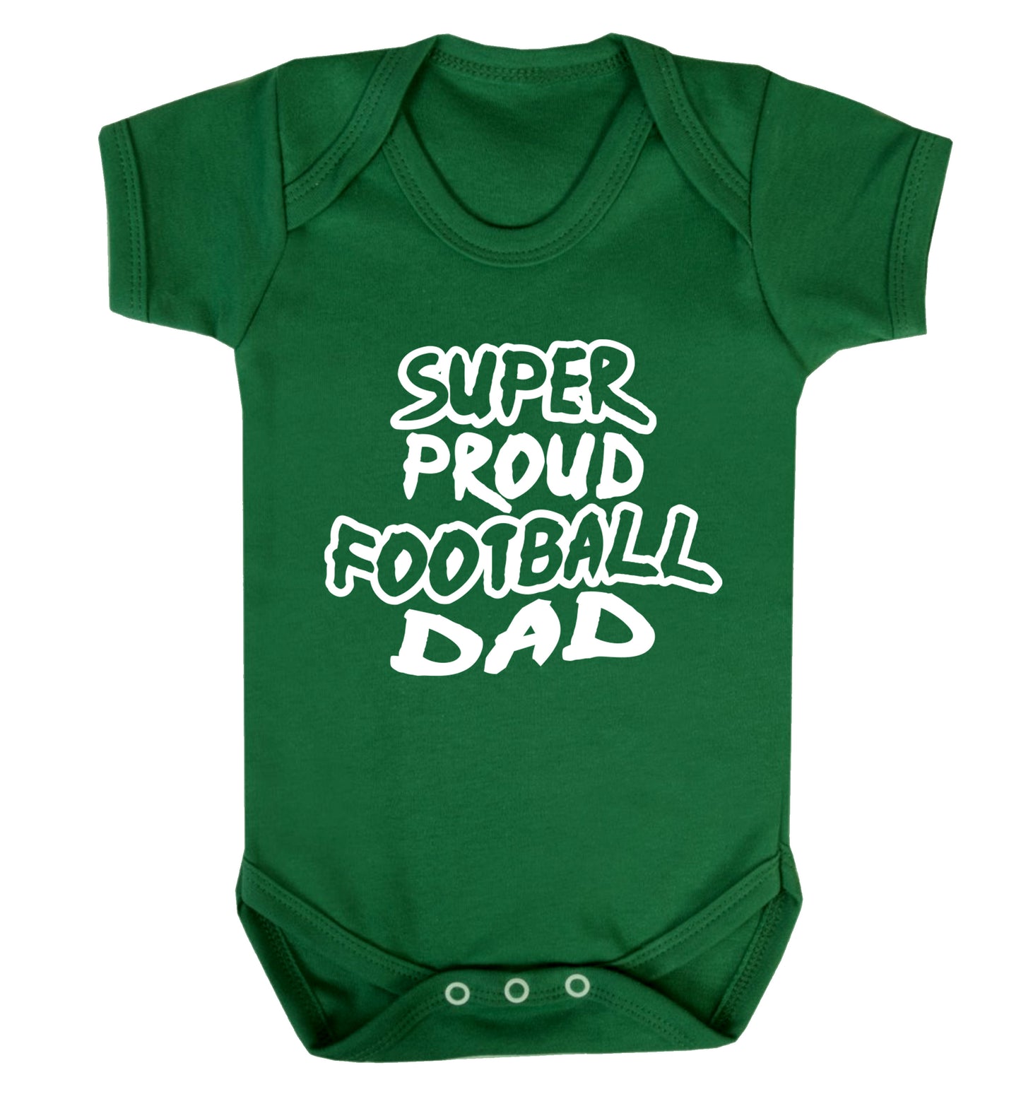 Super proud football dad Baby Vest green 18-24 months