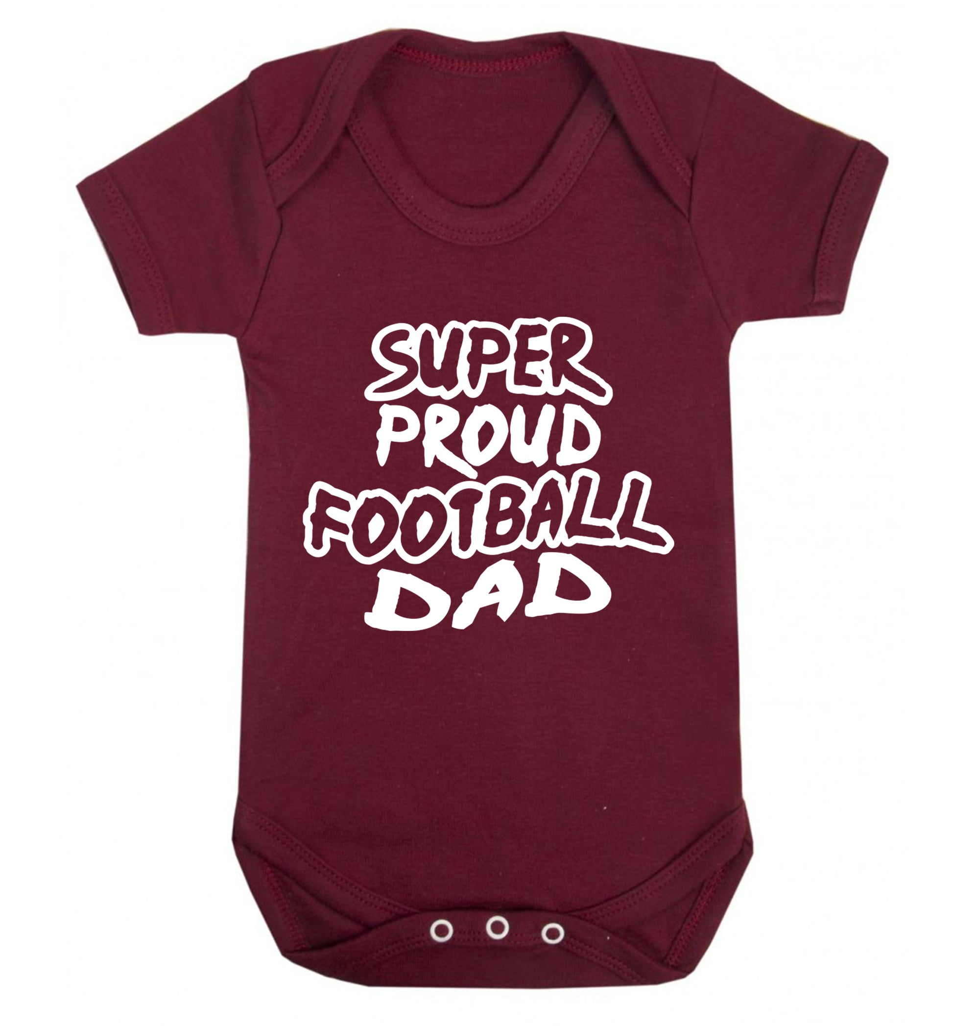 Super proud football dad Baby Vest maroon 18-24 months
