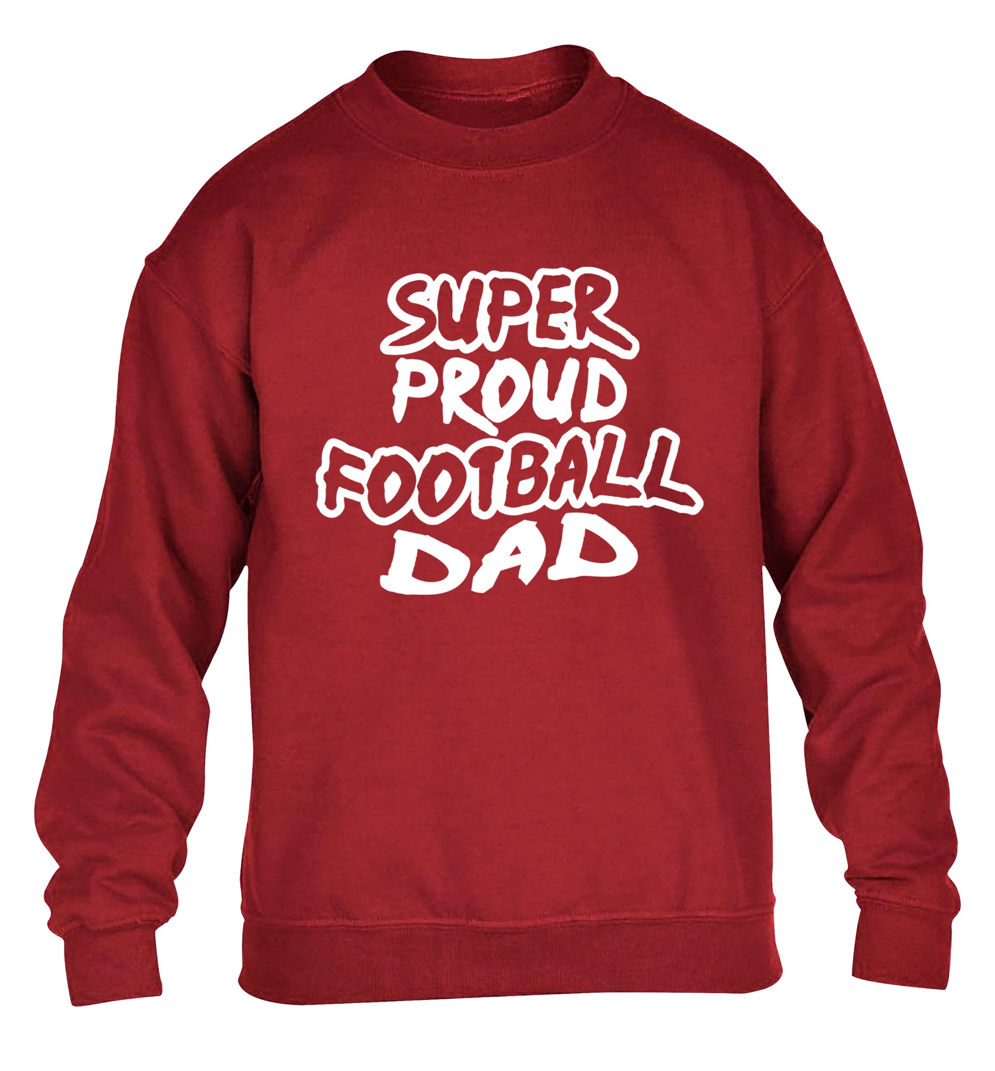 Super proud football dad children's grey sweater 12-14 Years