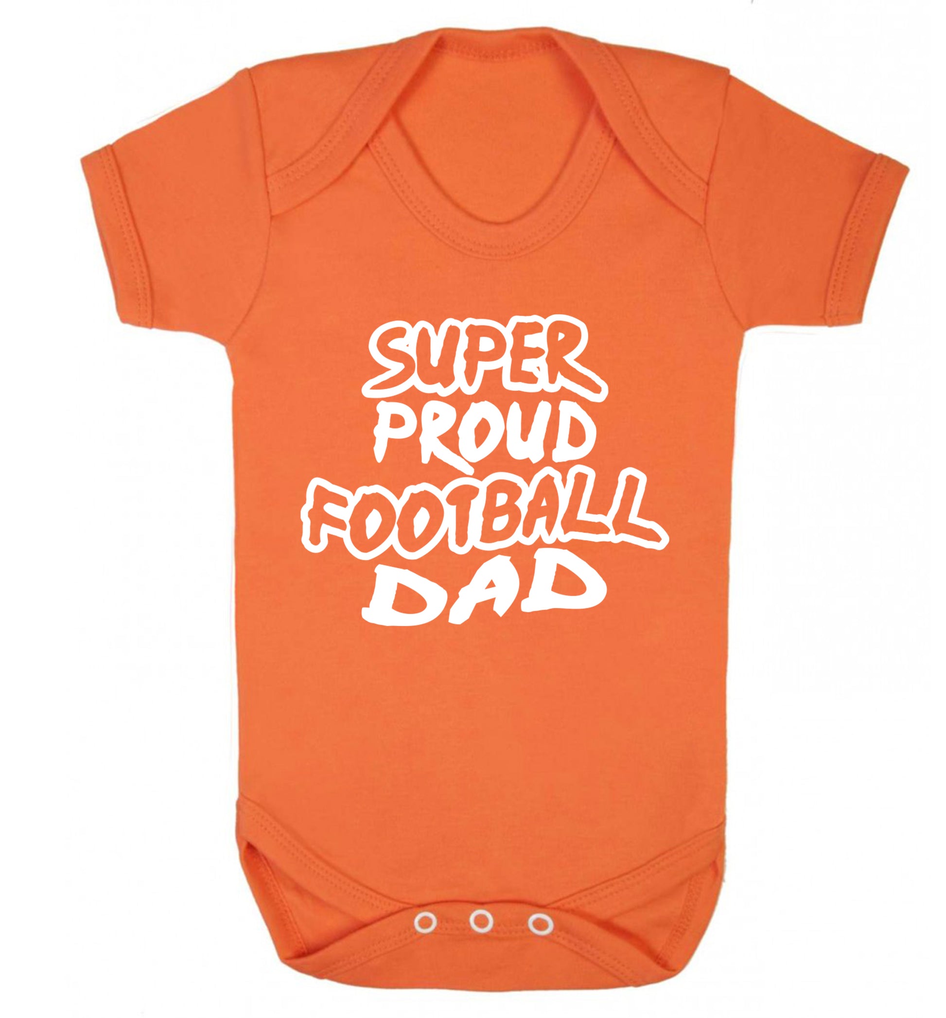 Super proud football dad Baby Vest orange 18-24 months