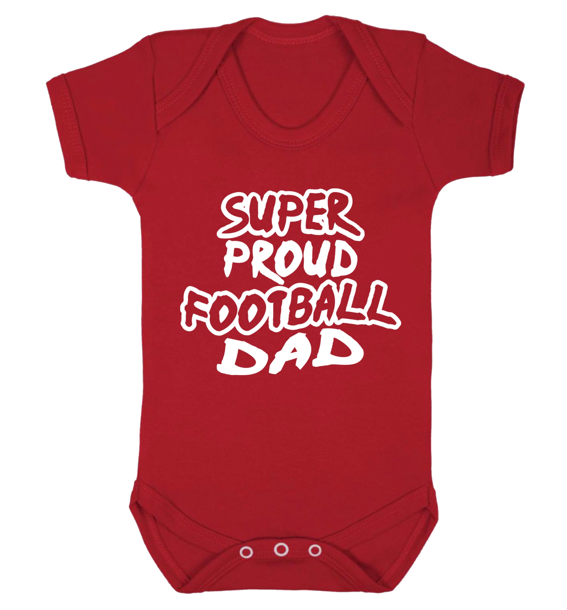 Super proud football dad Baby Vest red 18-24 months