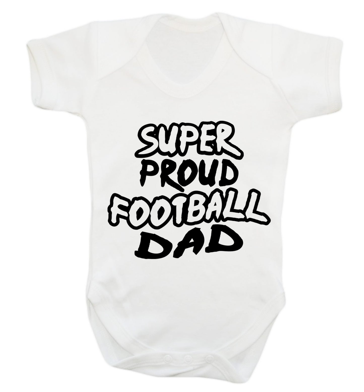 Super proud football dad Baby Vest white 18-24 months