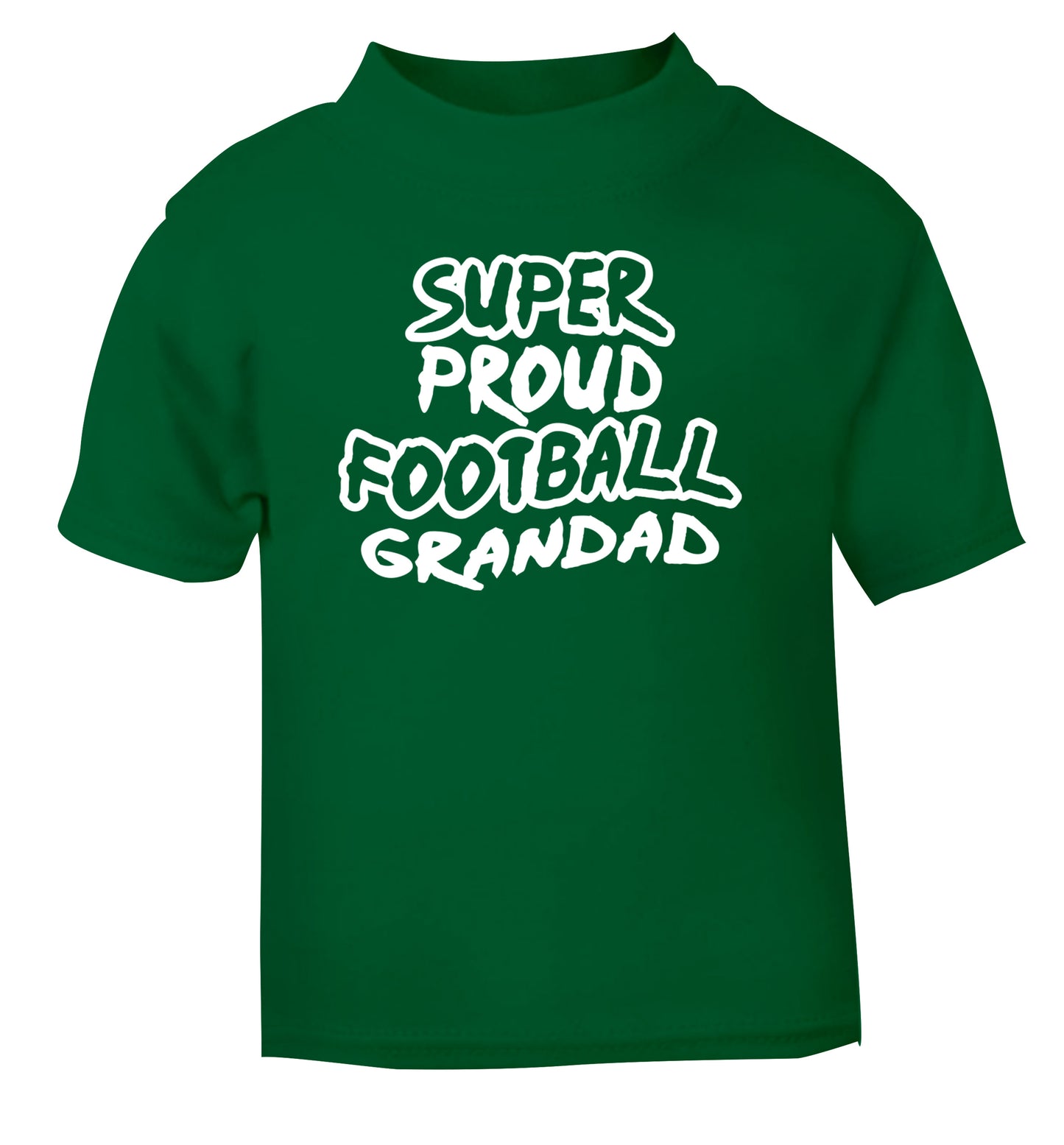 Super proud football grandad green Baby Toddler Tshirt 2 Years