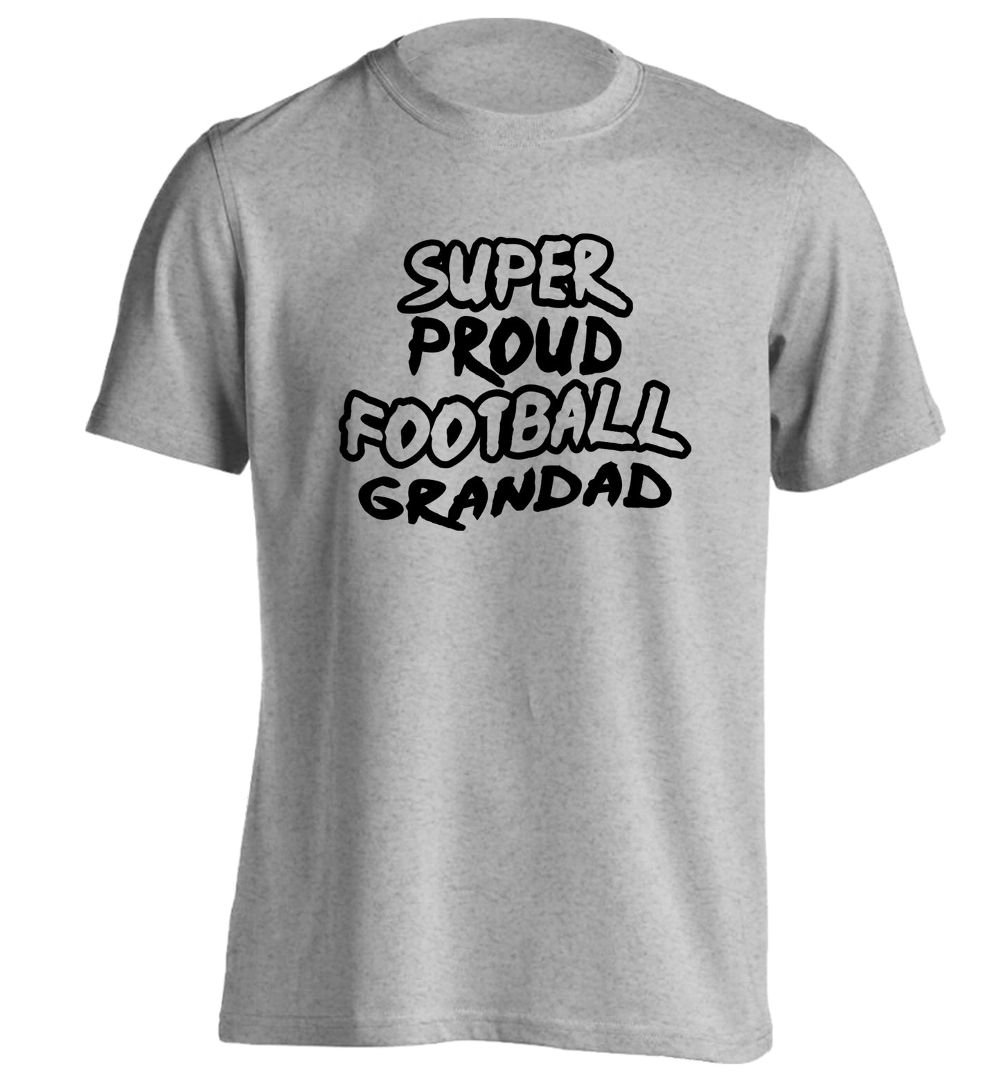 Super proud football grandad adults unisexgrey Tshirt 2XL