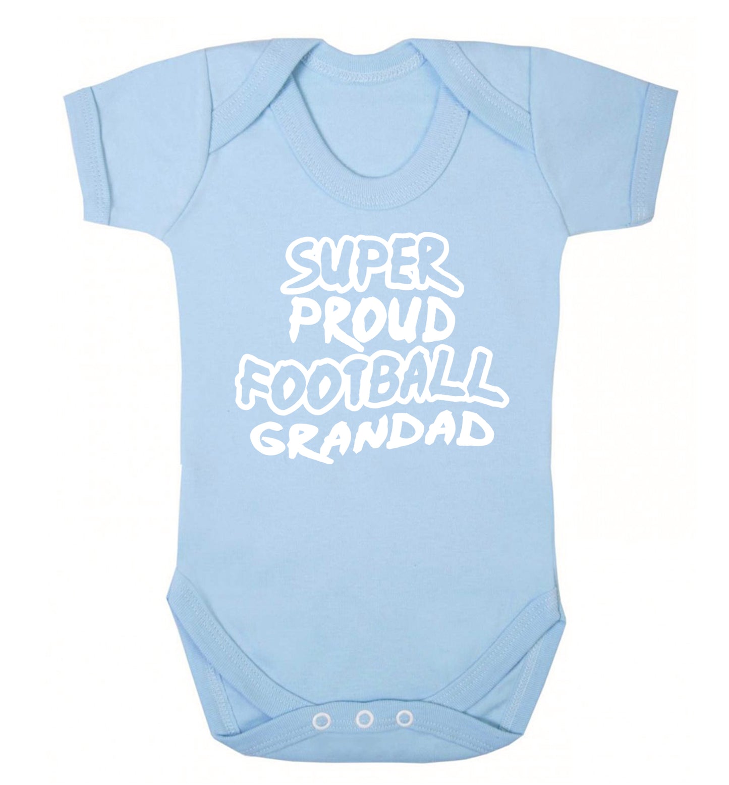 Super proud football grandad Baby Vest pale blue 18-24 months