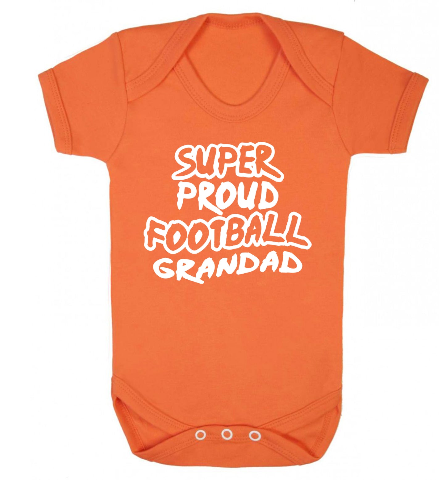 Super proud football grandad Baby Vest orange 18-24 months