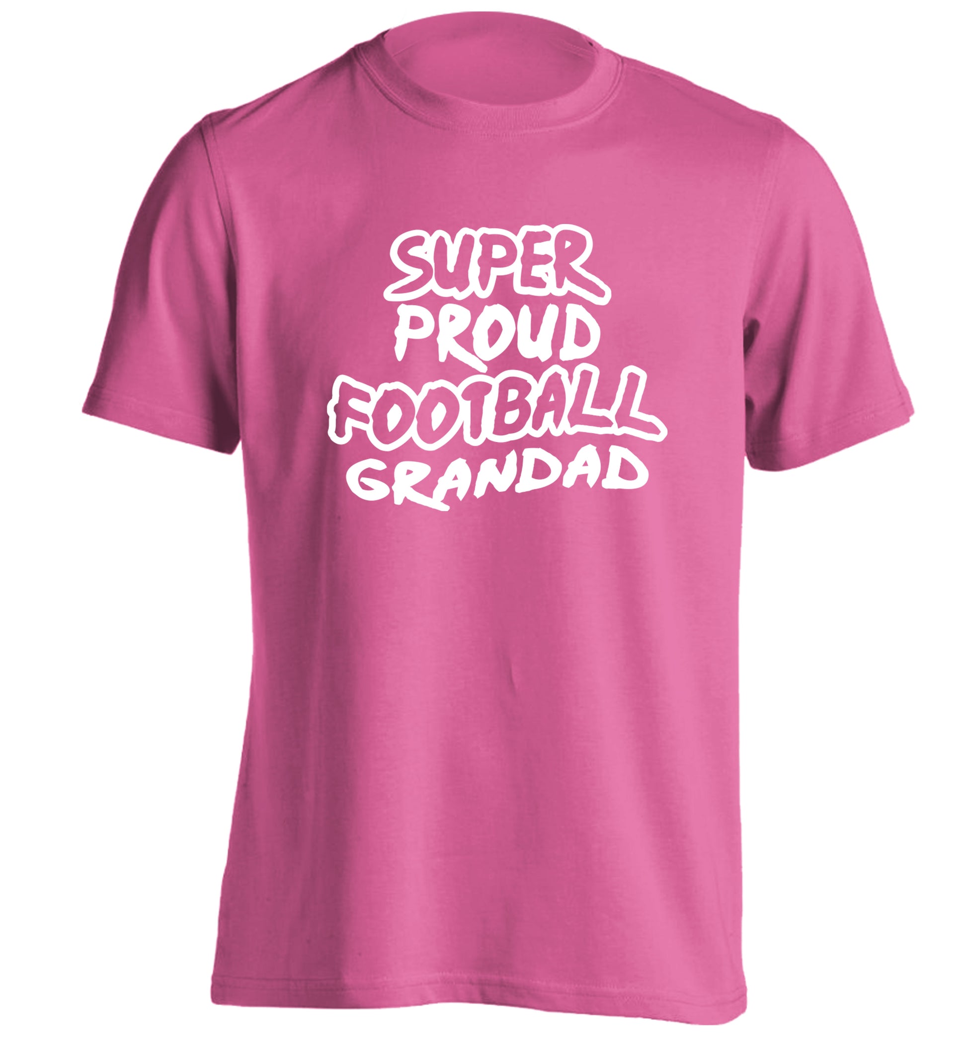 Super proud football grandad adults unisexpink Tshirt 2XL