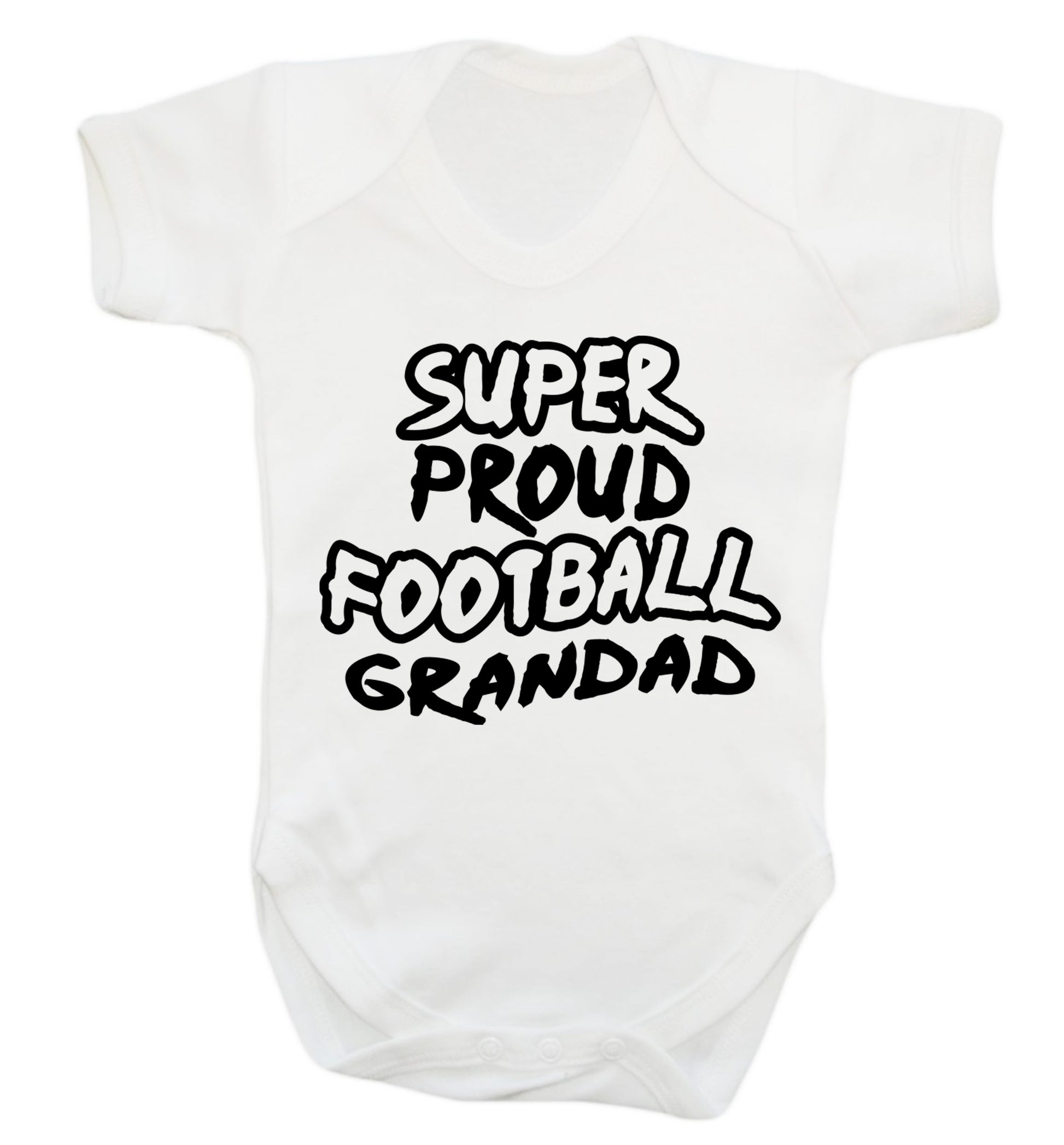 Super proud football grandad Baby Vest white 18-24 months