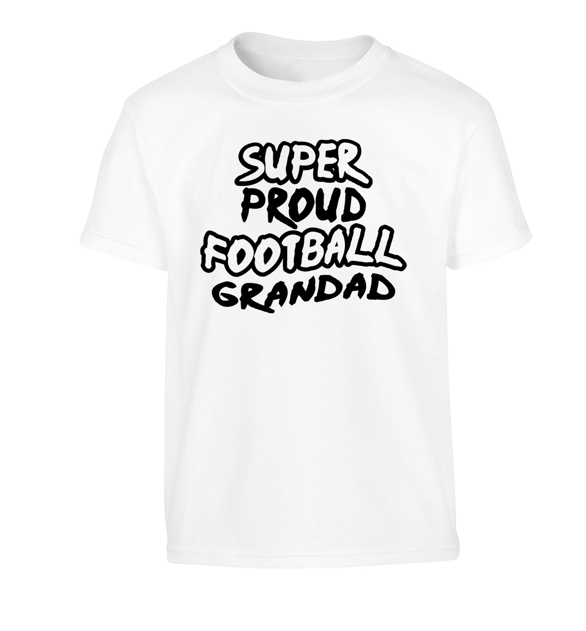 Super proud football grandad Children's white Tshirt 12-14 Years