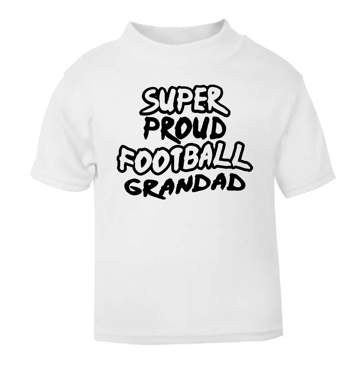 Super proud football grandad white Baby Toddler Tshirt 2 Years