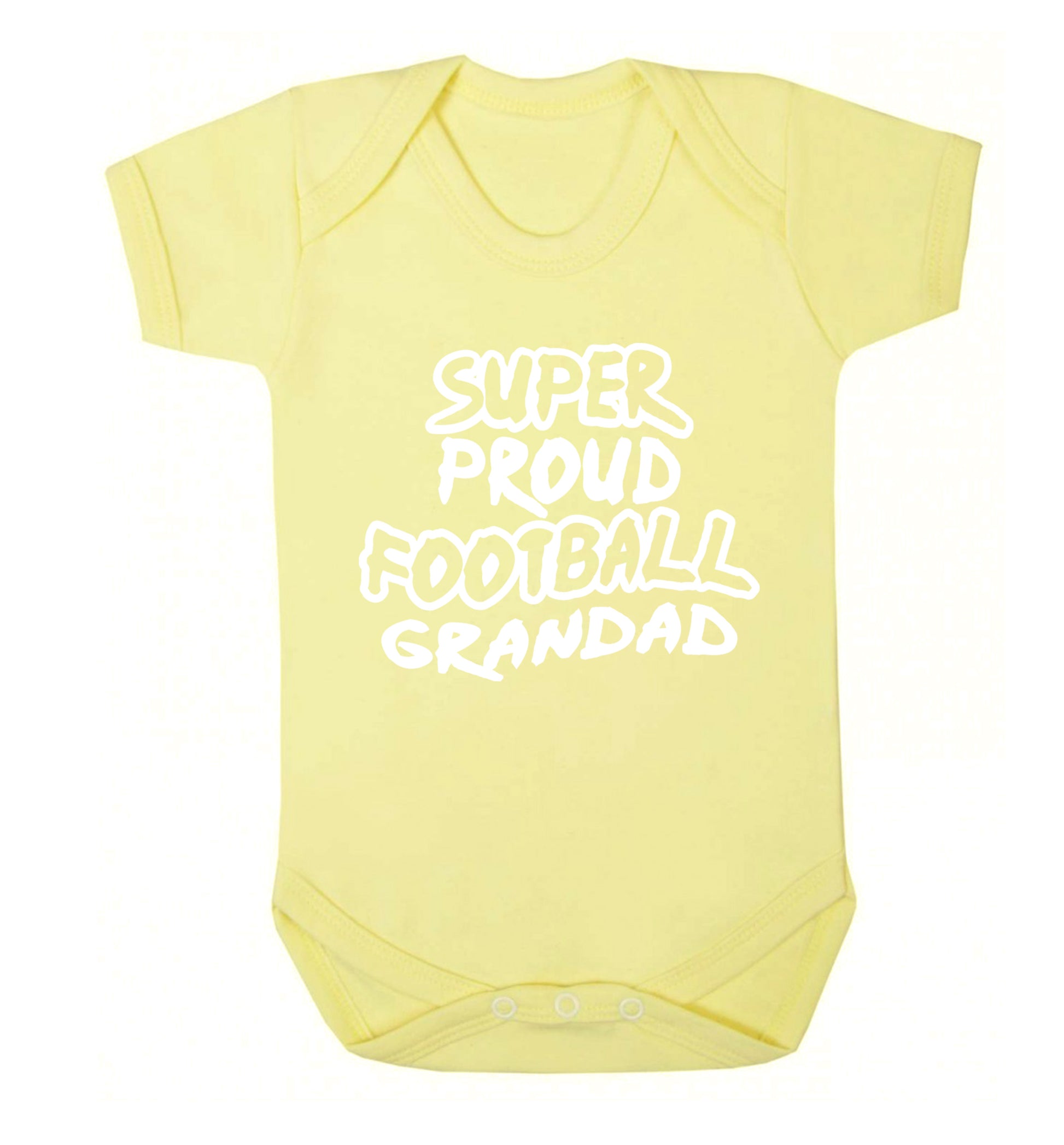 Super proud football grandad Baby Vest pale yellow 18-24 months