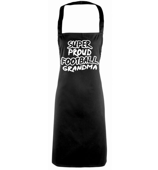 Super proud football grandma black apron