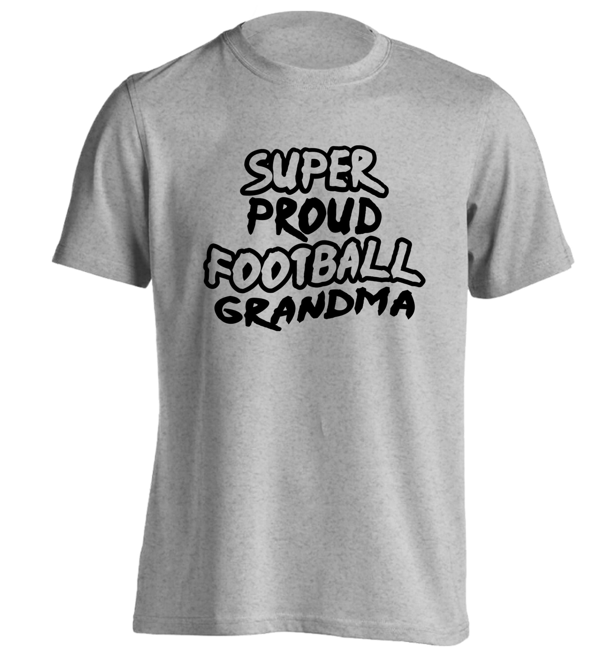 Super proud football grandma adults unisexgrey Tshirt 2XL