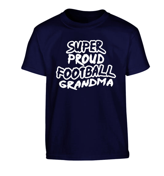 Super proud football grandma Children's navy Tshirt 12-14 Years