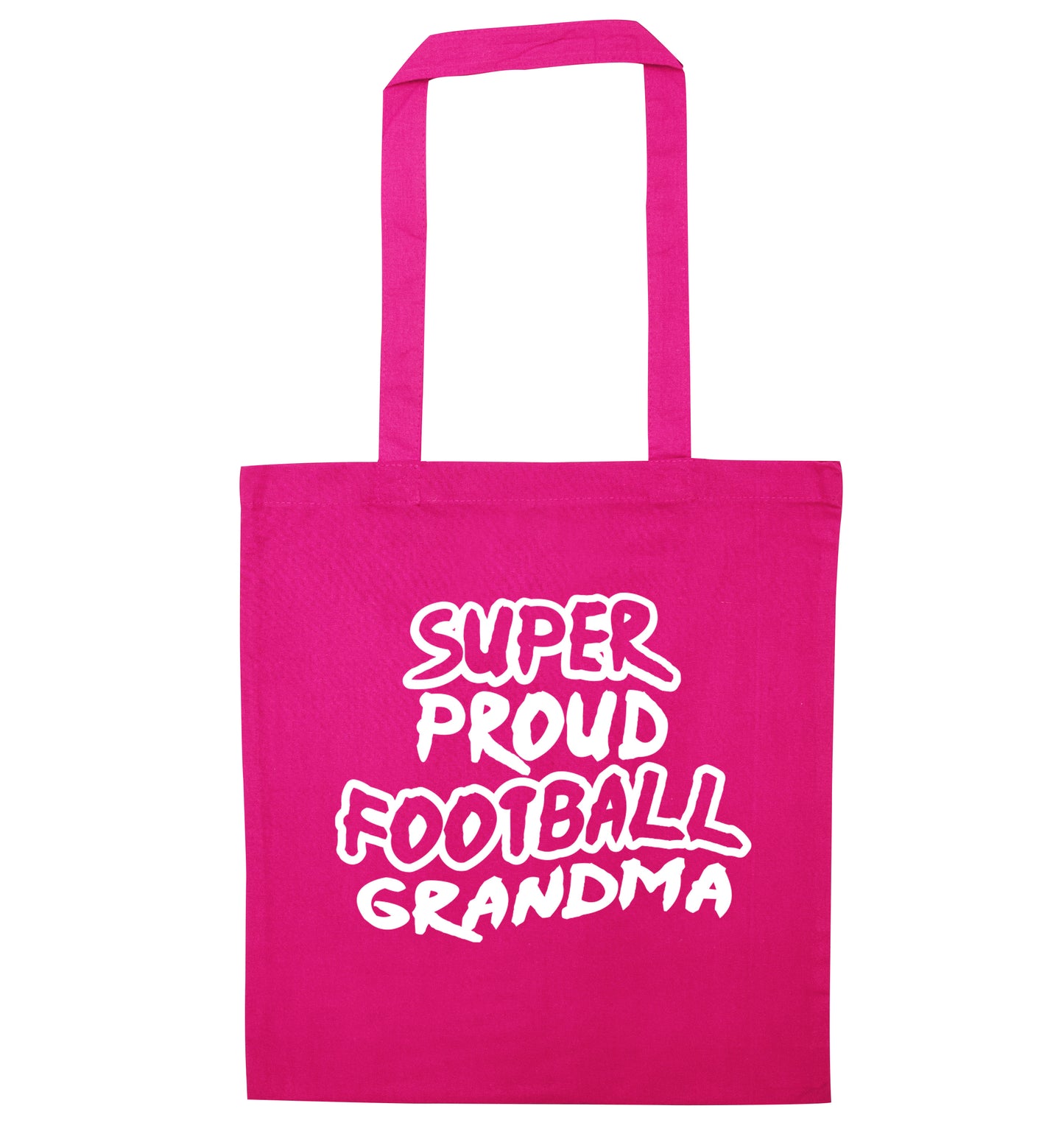 Super proud football grandma pink tote bag