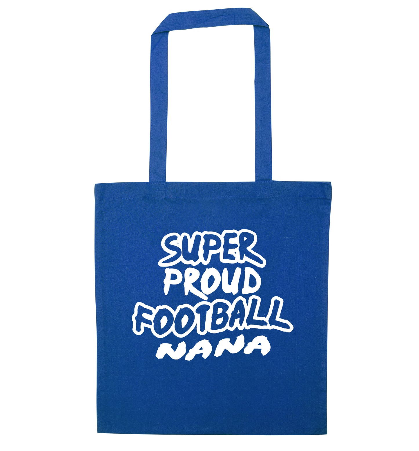 Super proud football nana blue tote bag