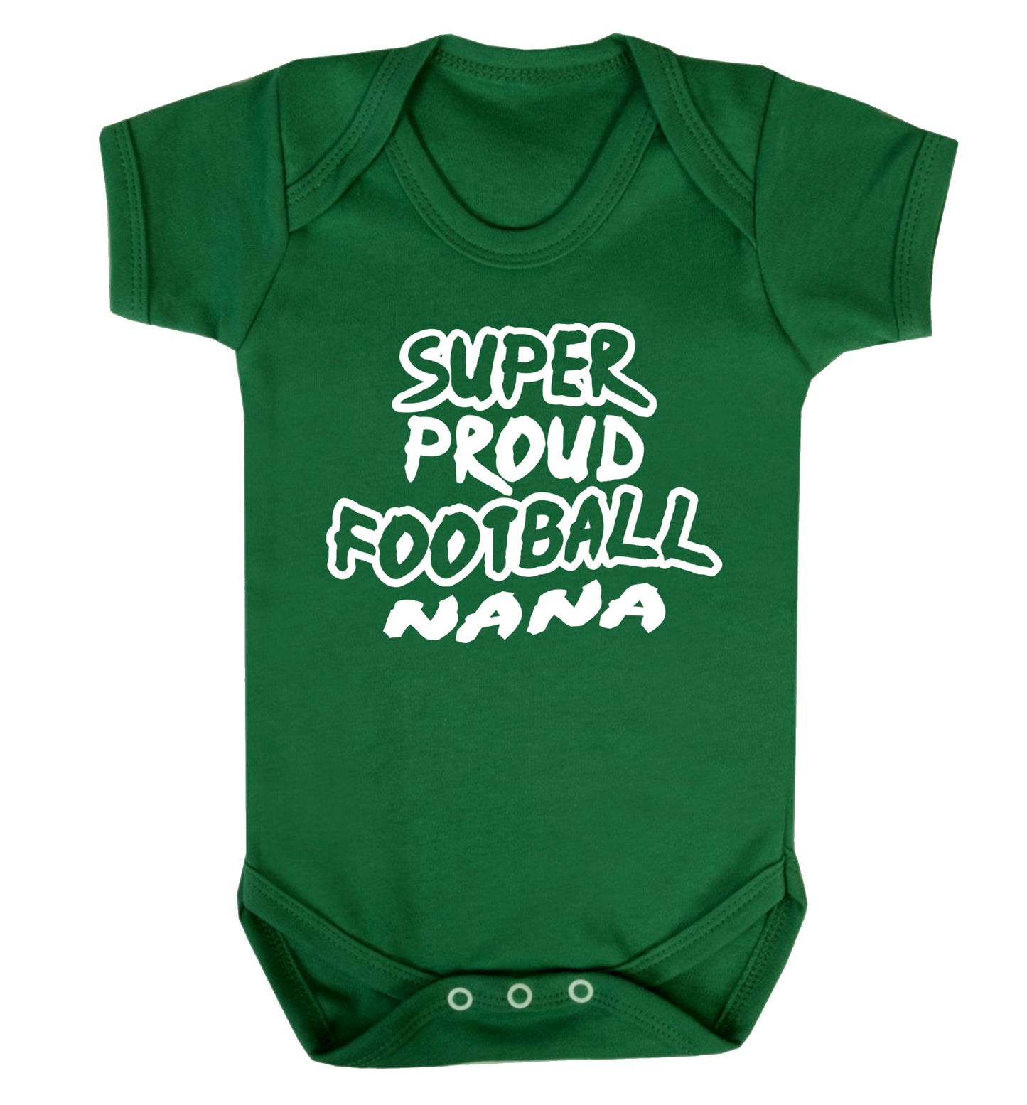 Super proud football nana Baby Vest green 18-24 months
