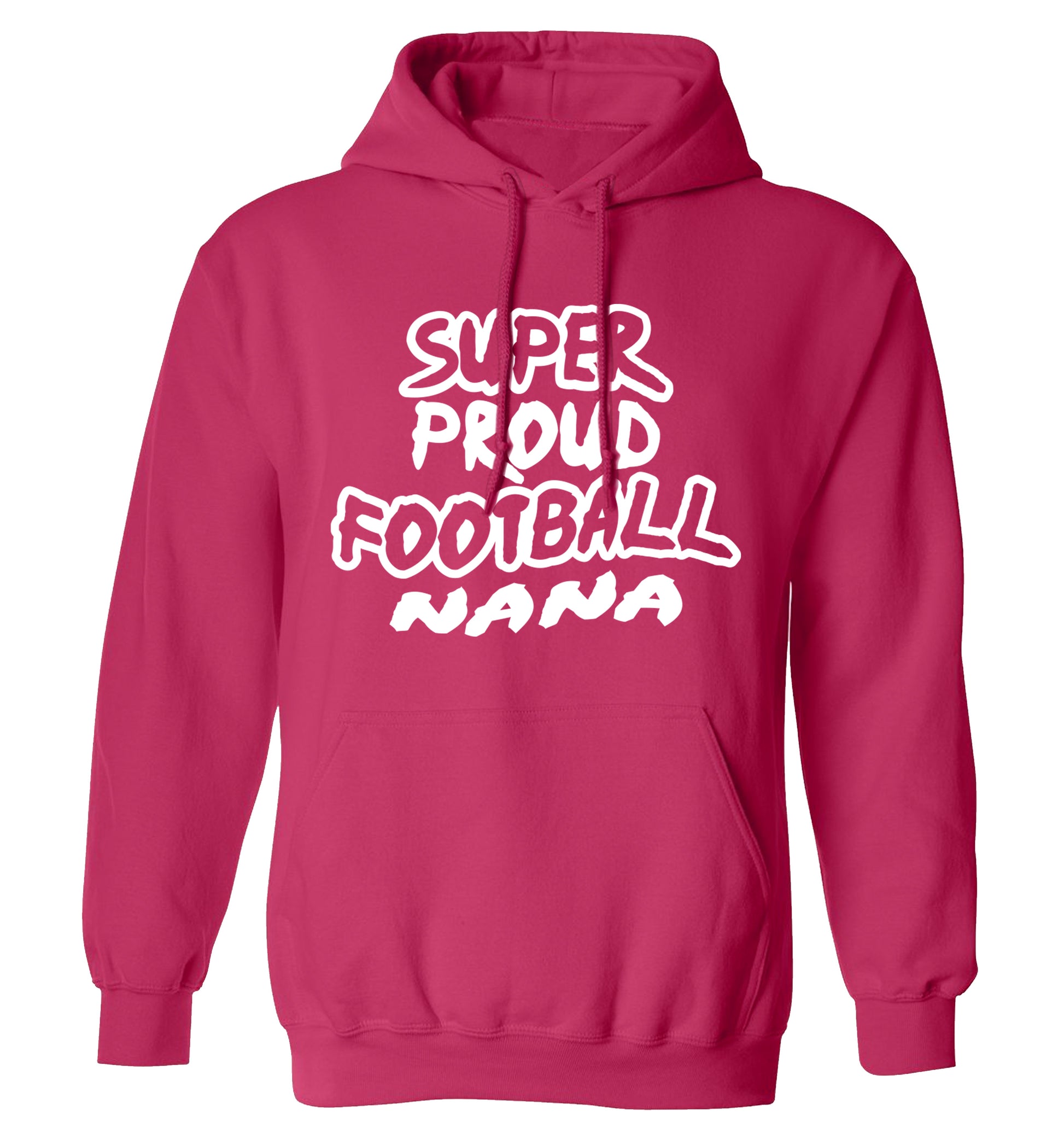 Super proud football nana adults unisexpink hoodie 2XL
