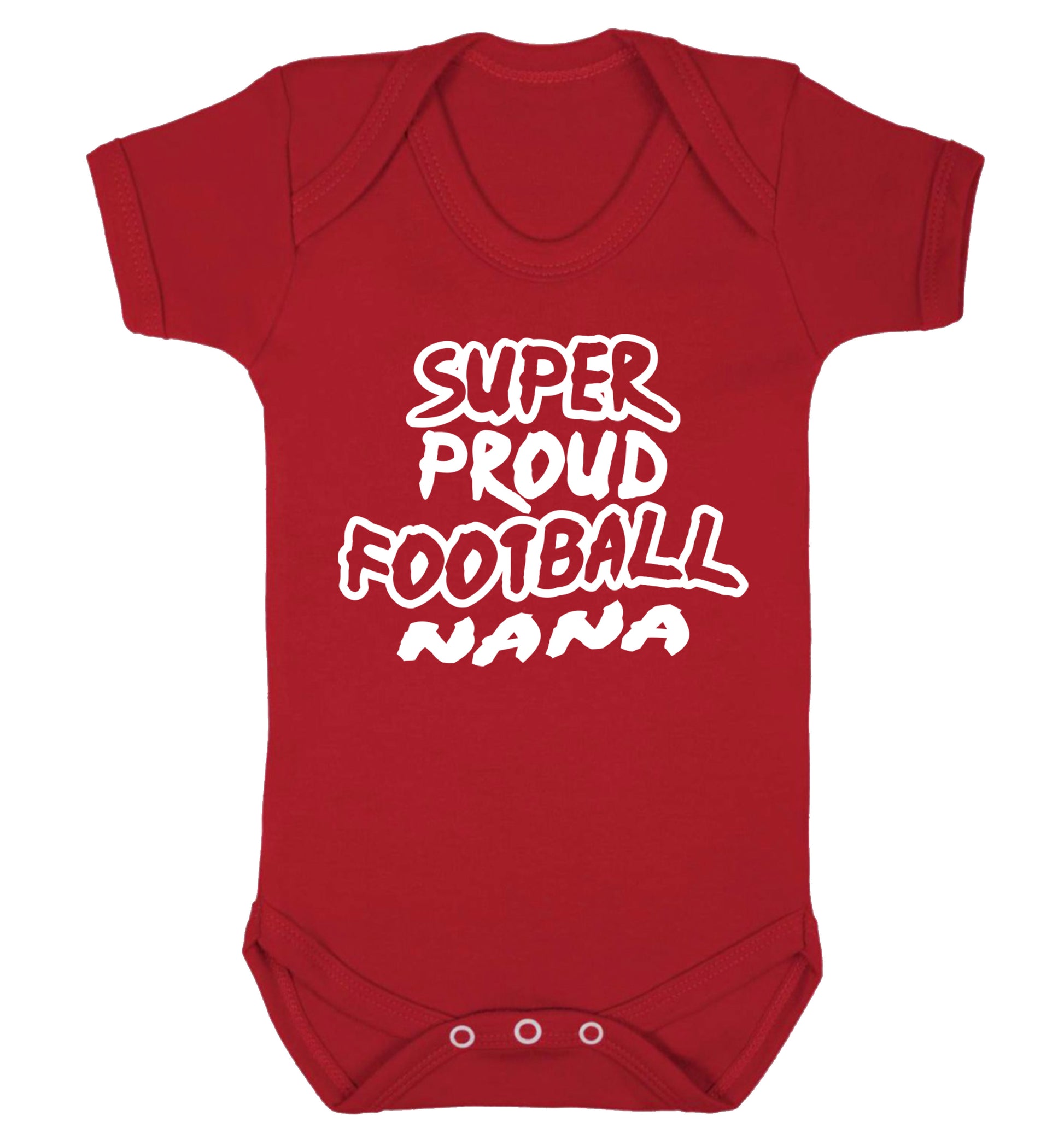 Super proud football nana Baby Vest red 18-24 months