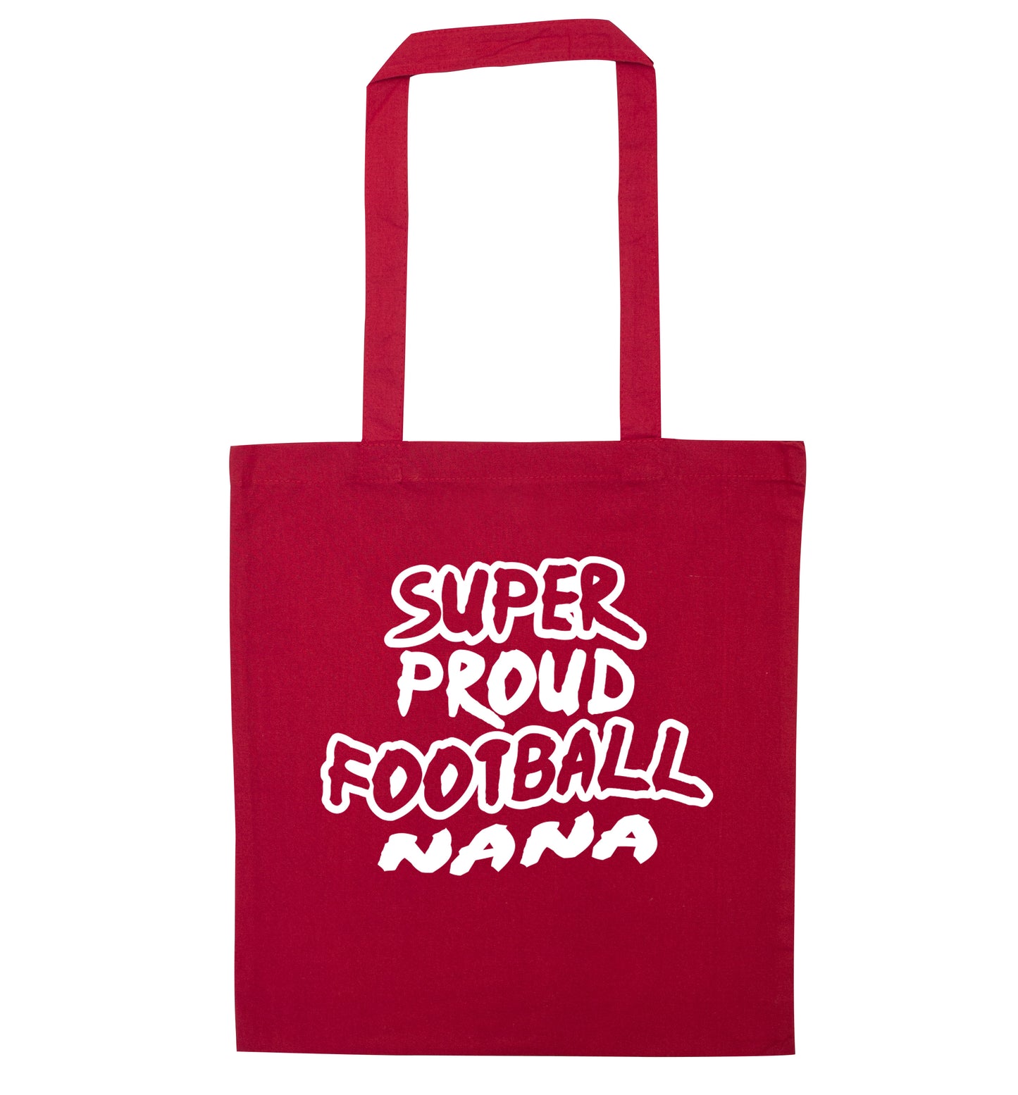 Super proud football nana red tote bag