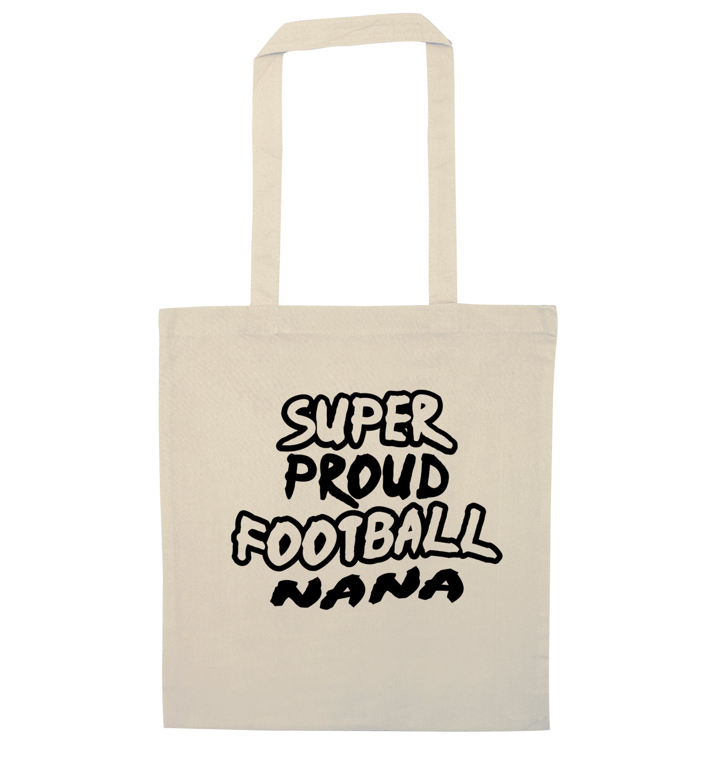 Super proud football nana natural tote bag