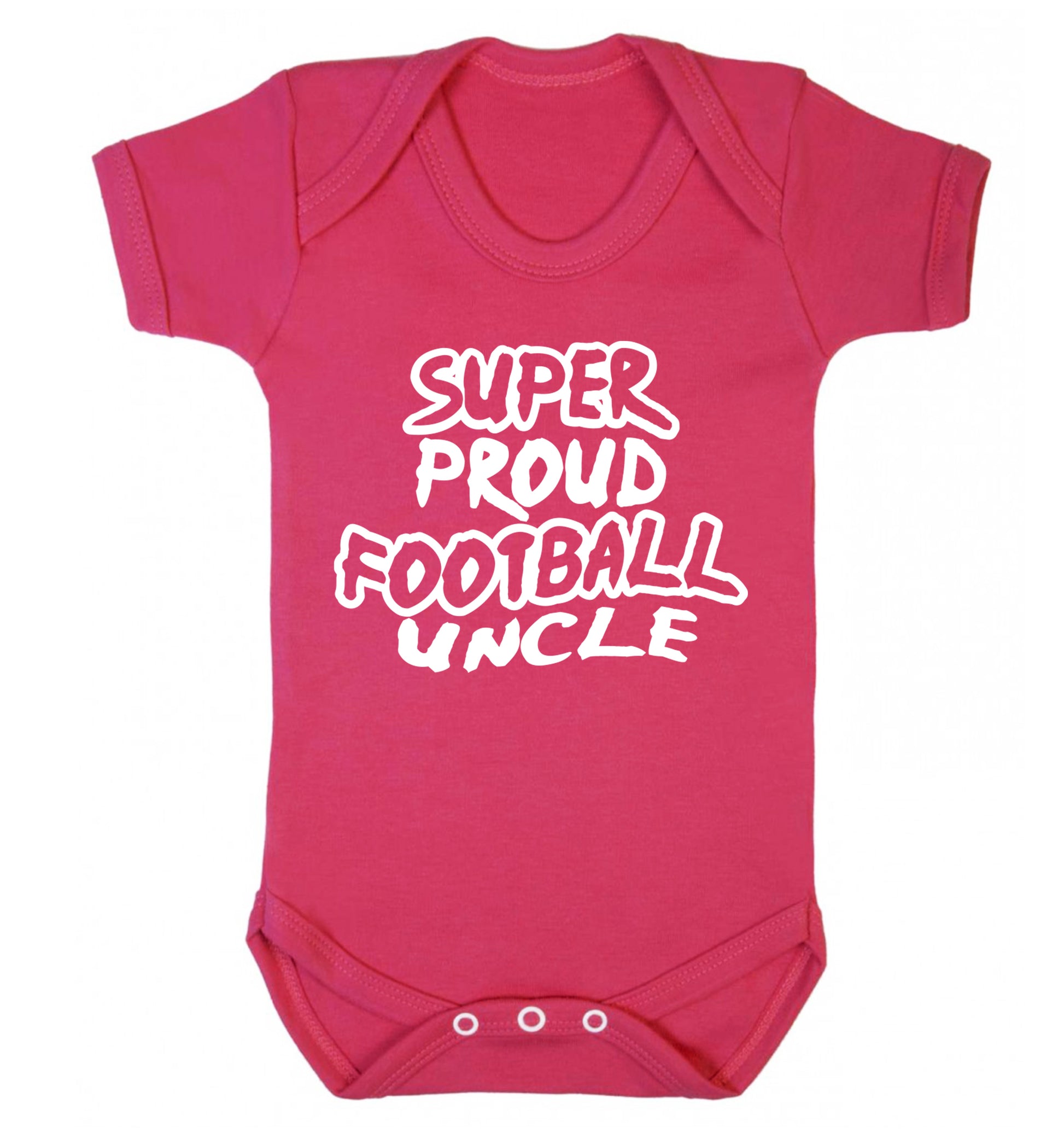Super proud football uncle Baby Vest dark pink 18-24 months