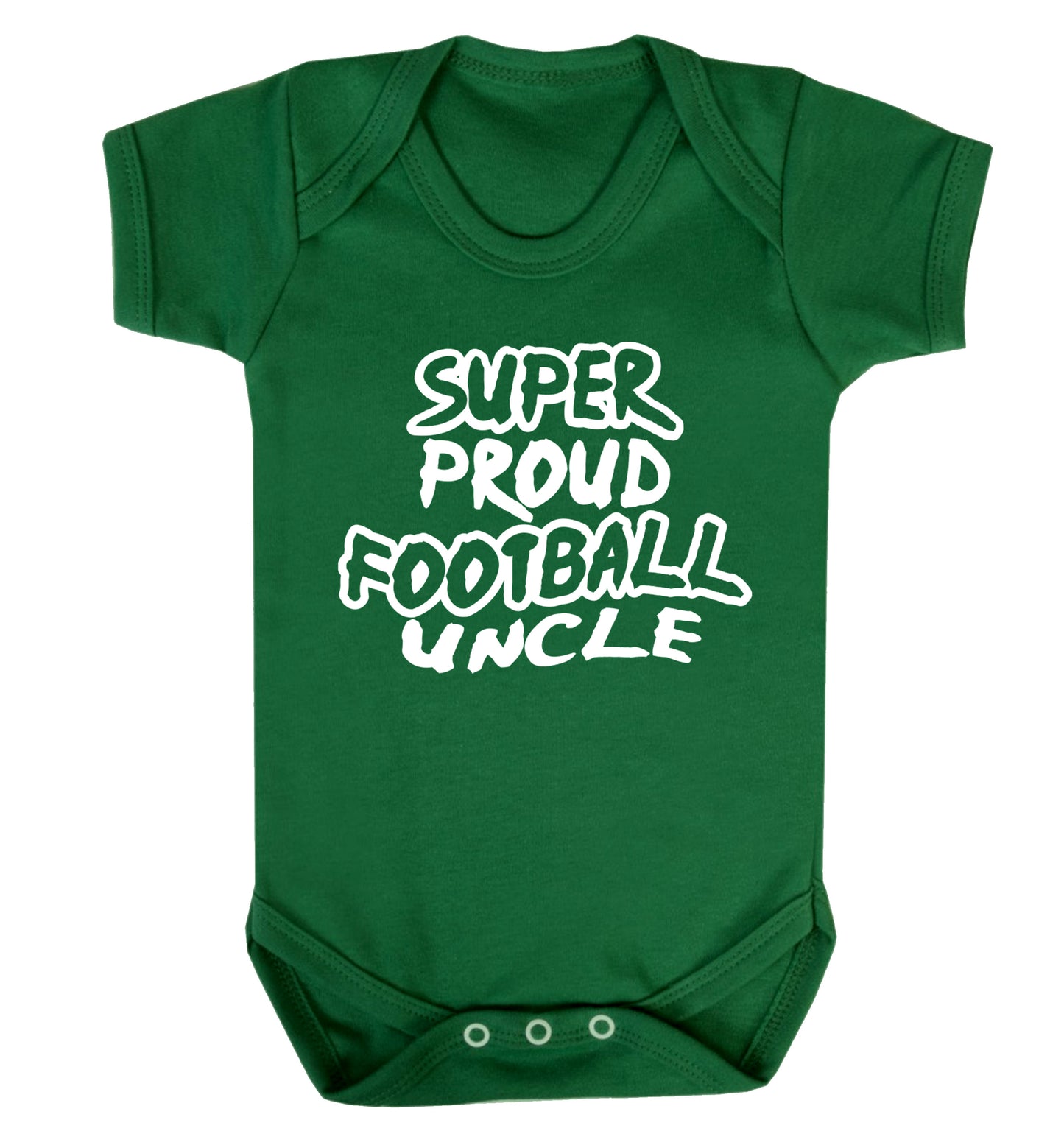 Super proud football uncle Baby Vest green 18-24 months