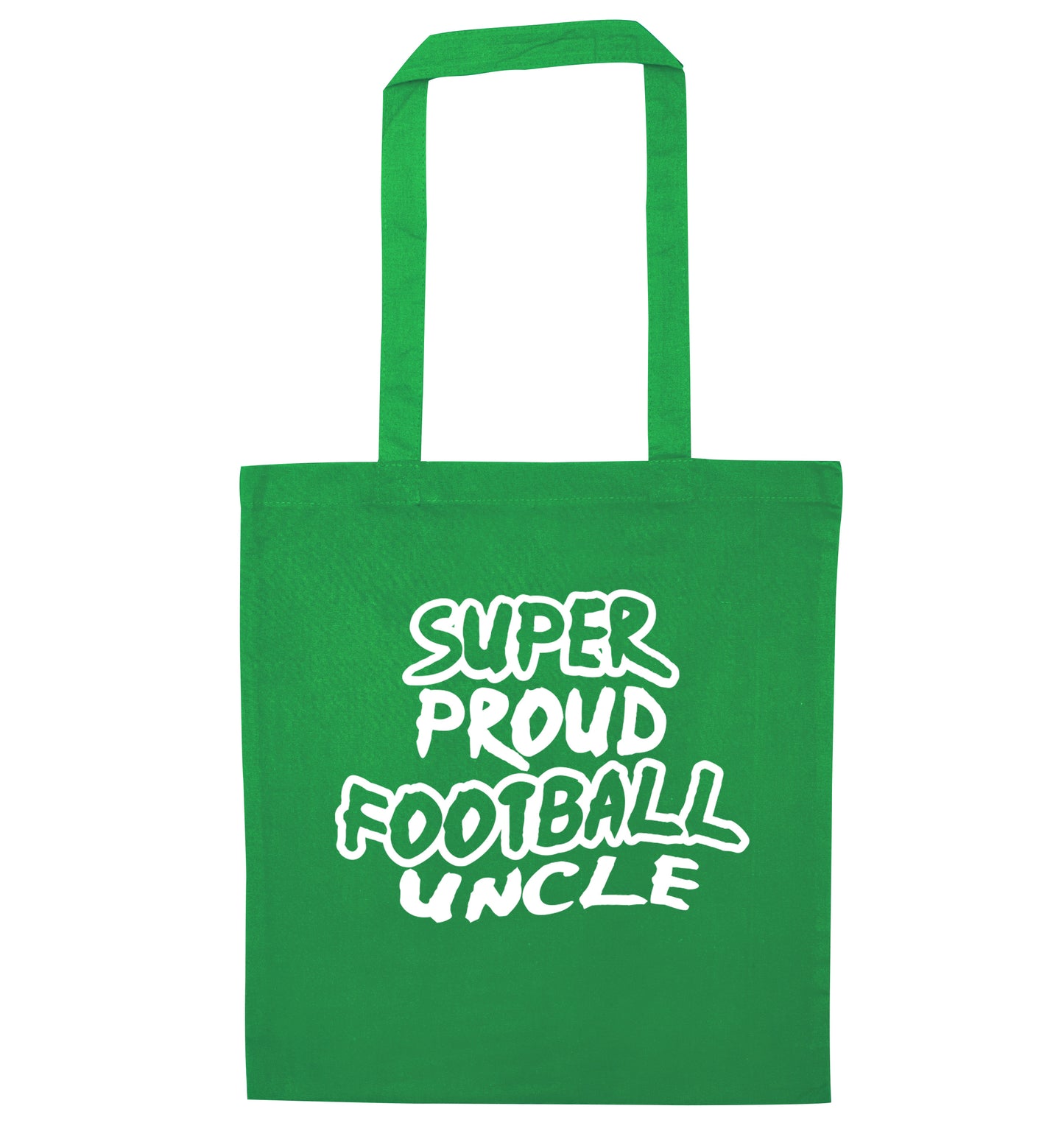 Super proud football uncle green tote bag