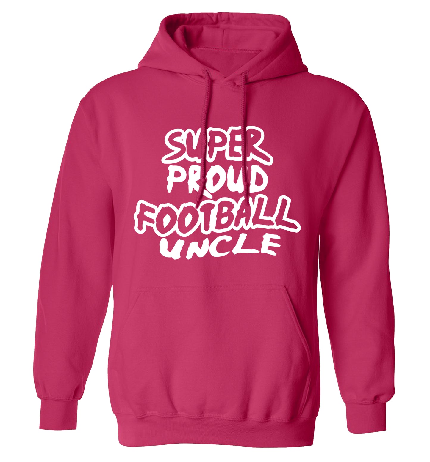 Super proud football uncle adults unisexpink hoodie 2XL