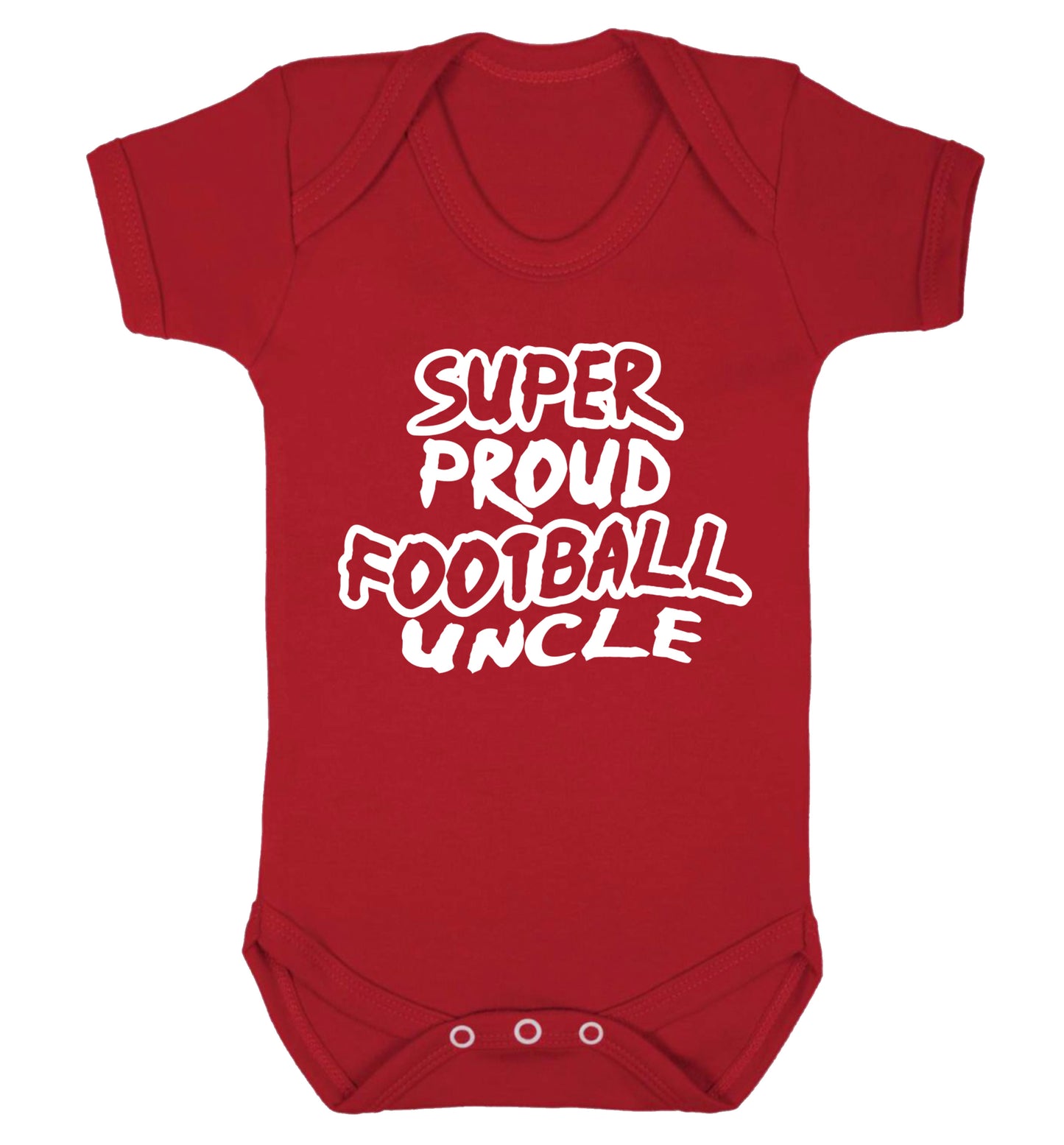 Super proud football uncle Baby Vest red 18-24 months