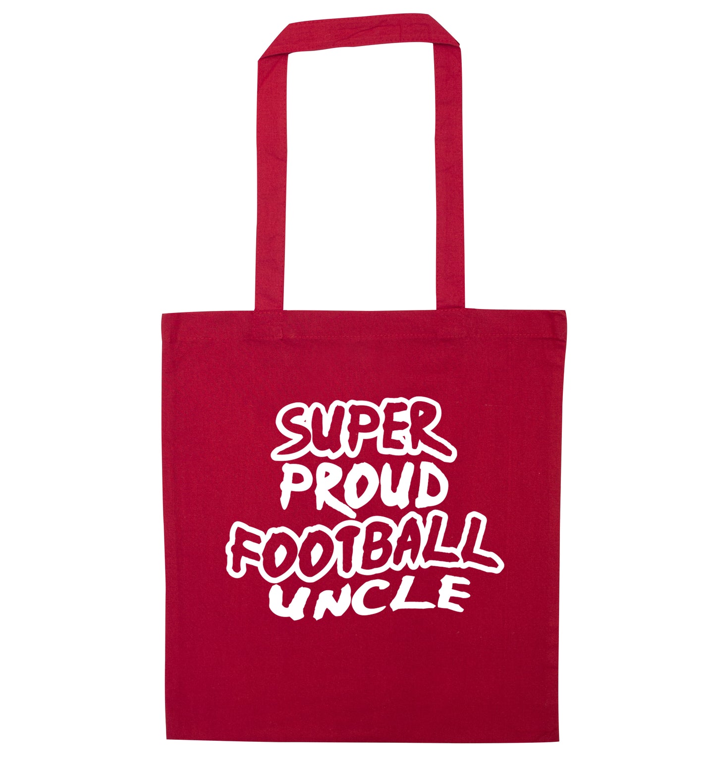 Super proud football uncle red tote bag