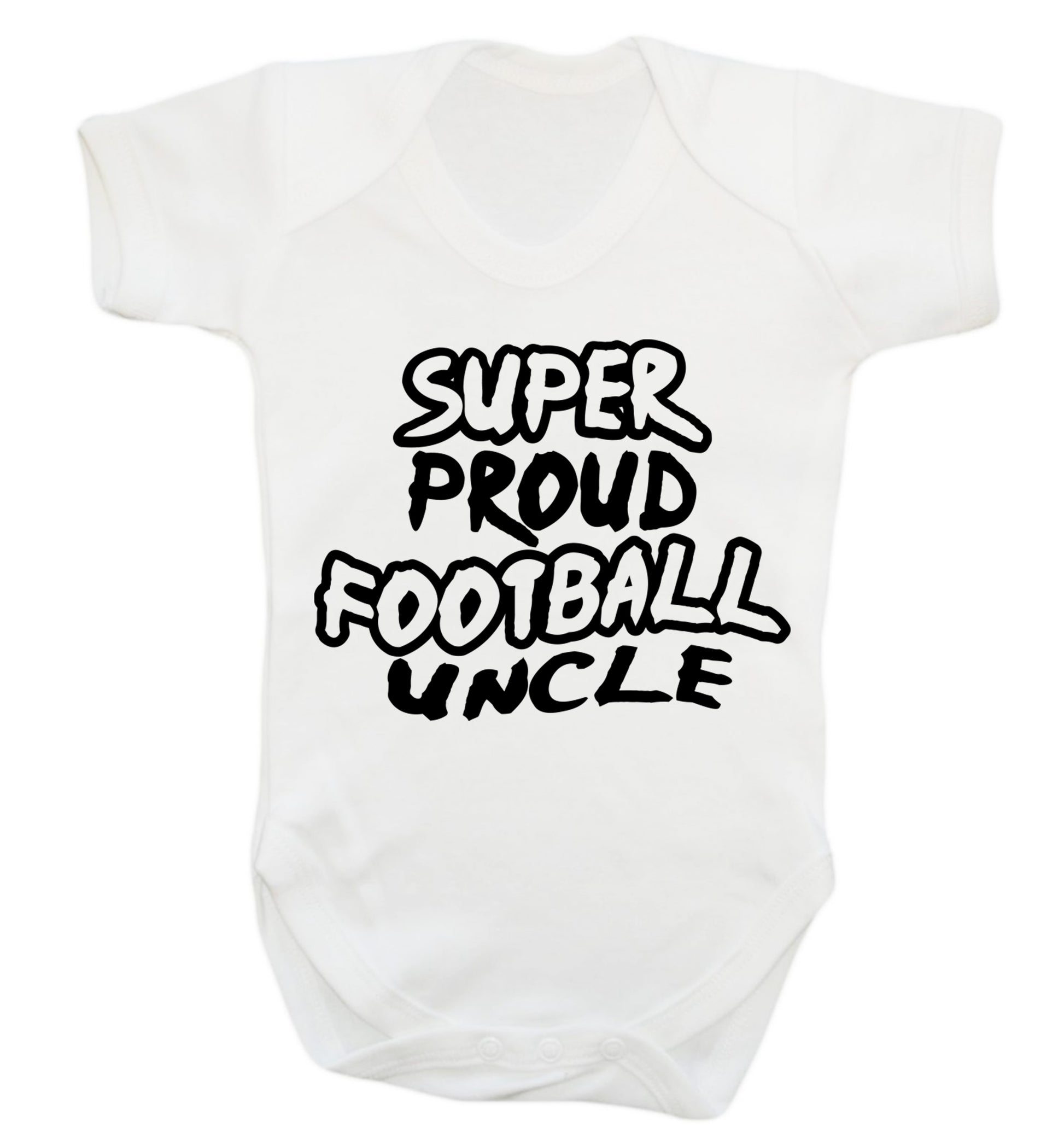 Super proud football uncle Baby Vest white 18-24 months