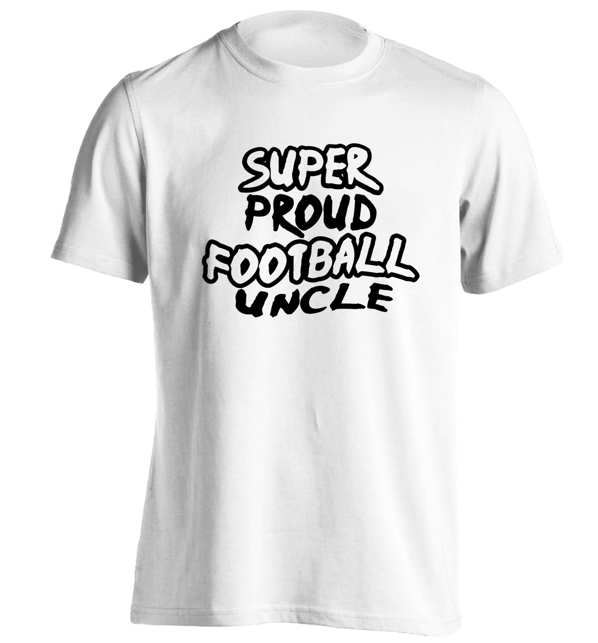 Super proud football uncle adults unisexwhite Tshirt 2XL