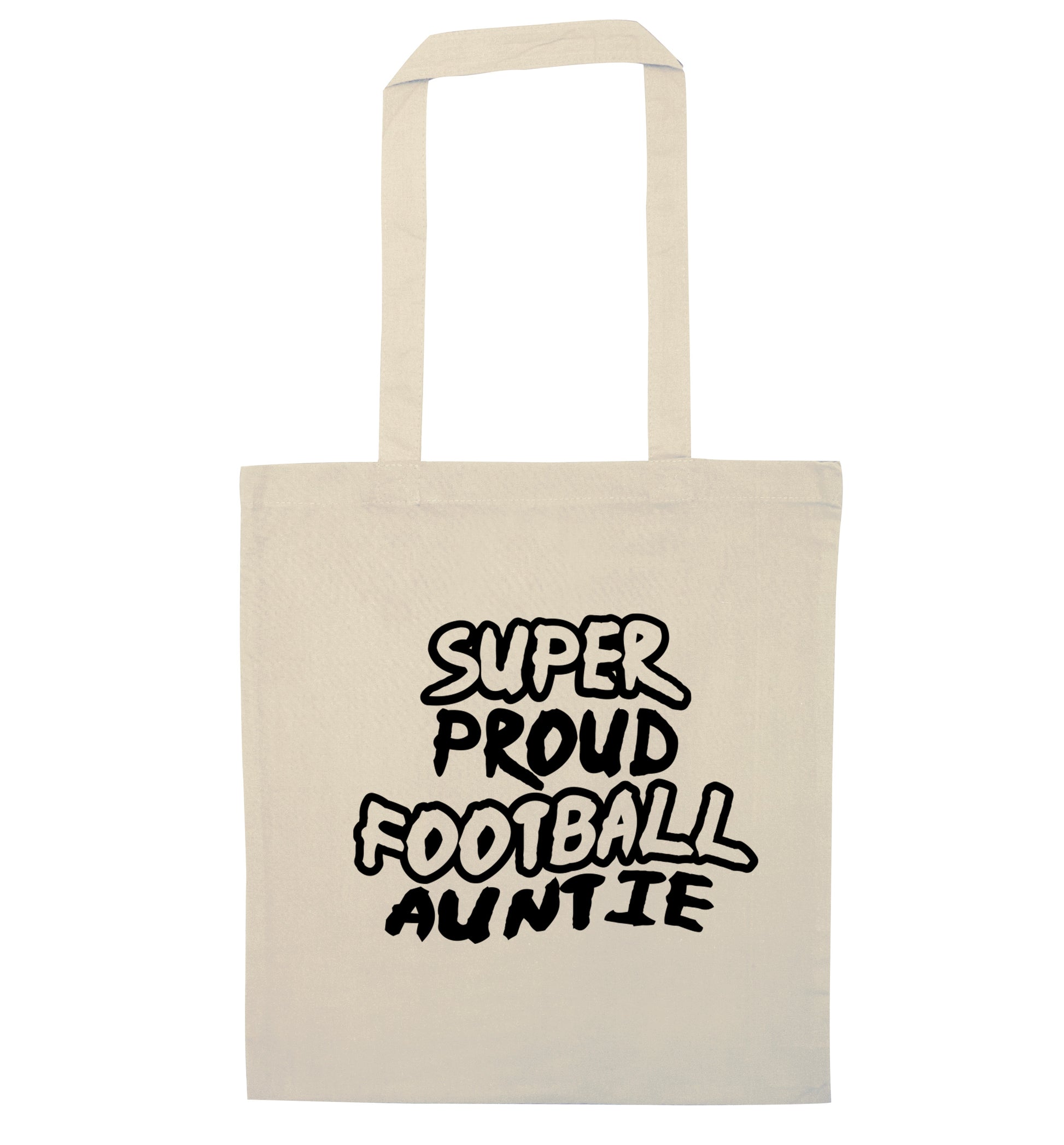 Super proud football auntie natural tote bag