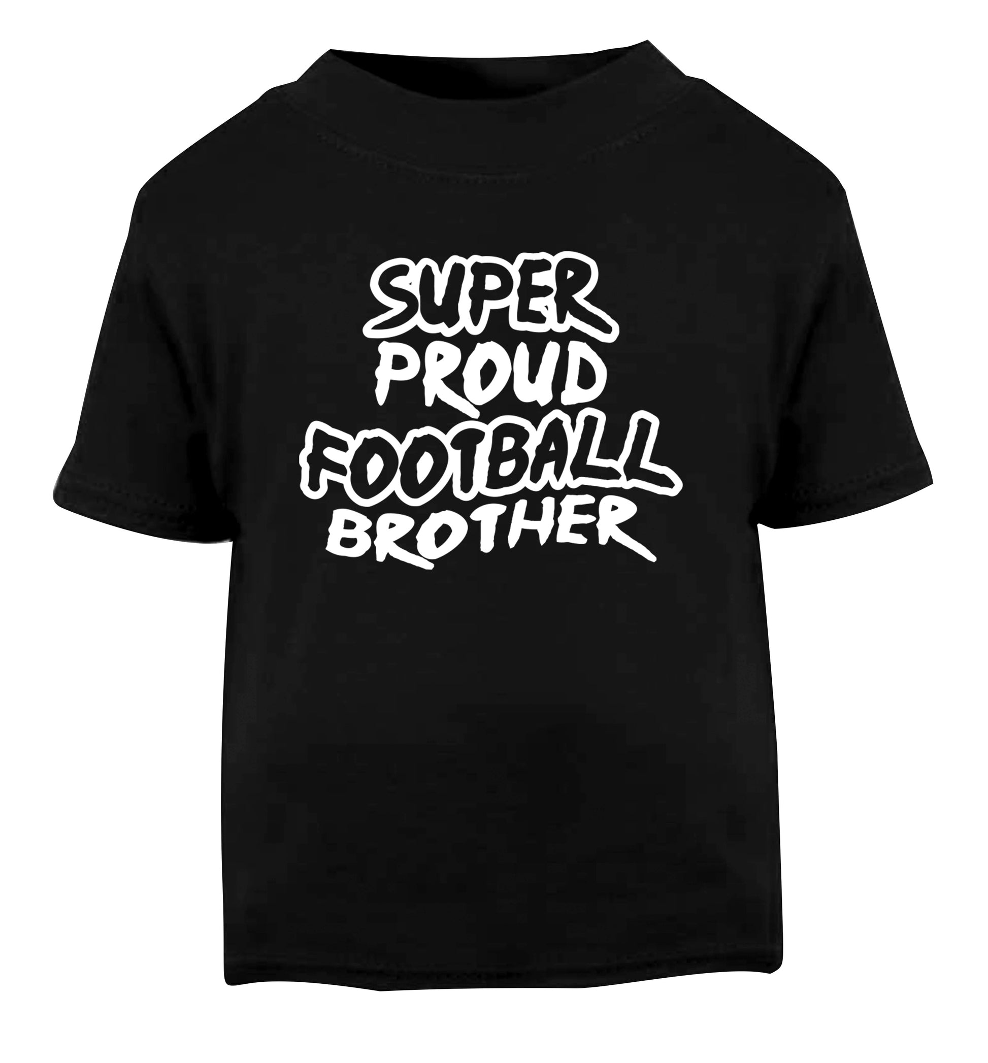Super proud football brother Black Baby Toddler Tshirt 2 years