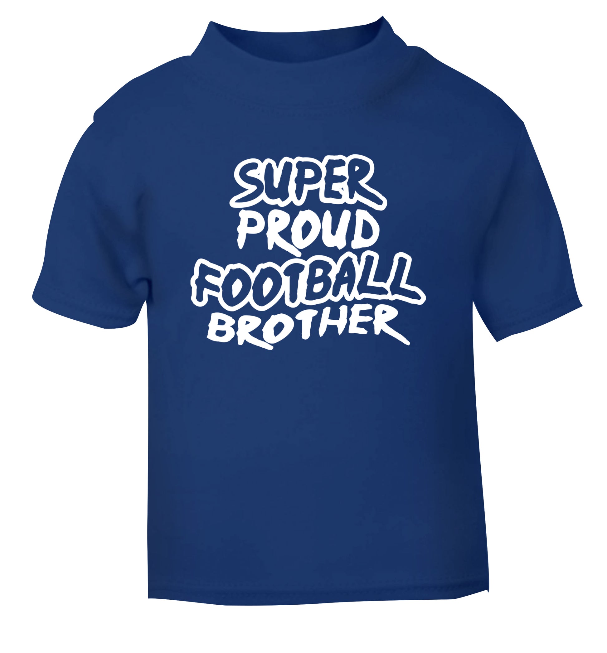 Super proud football brother blue Baby Toddler Tshirt 2 Years