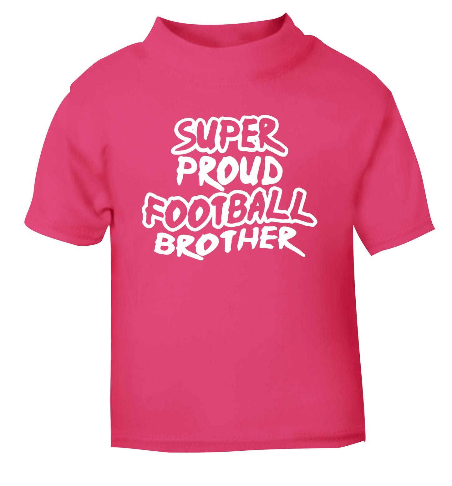 Super proud football brother pink Baby Toddler Tshirt 2 Years
