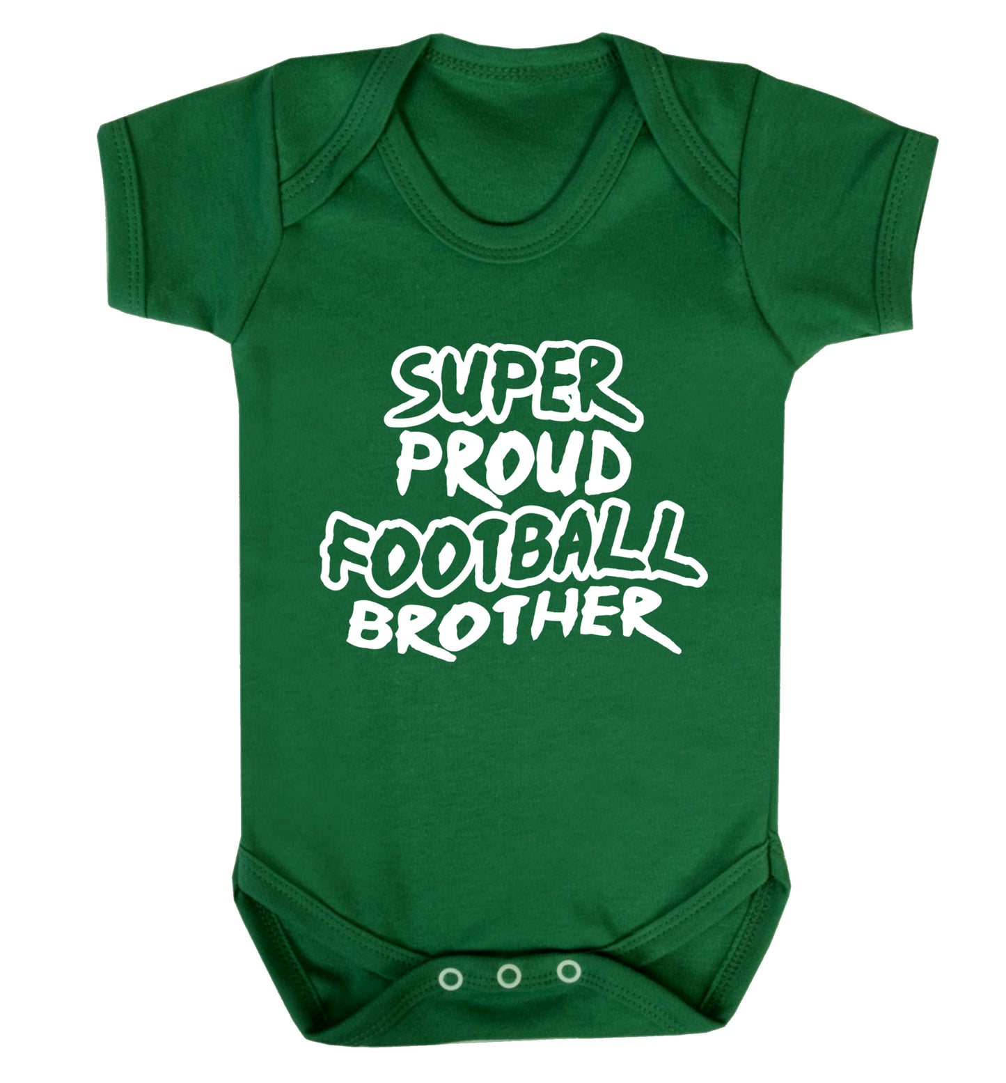 Super proud football brother Baby Vest green 18-24 months