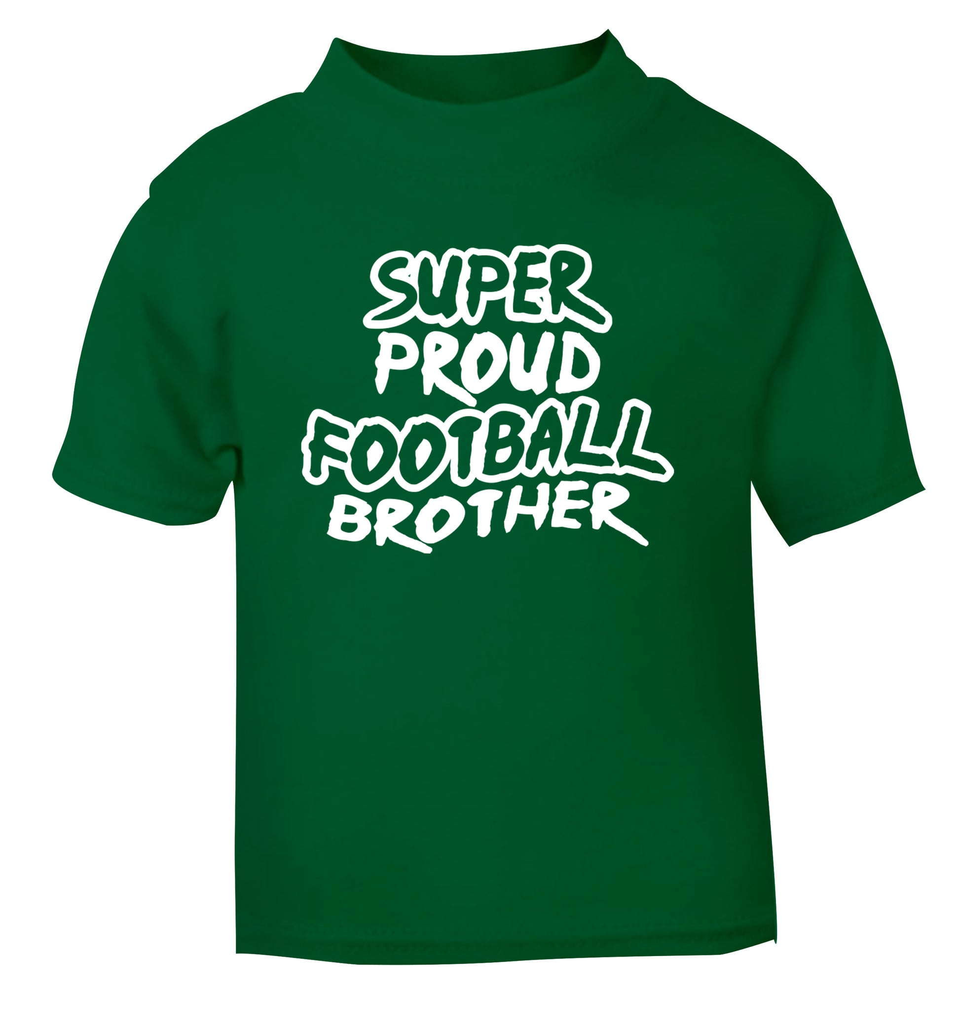 Super proud football brother green Baby Toddler Tshirt 2 Years
