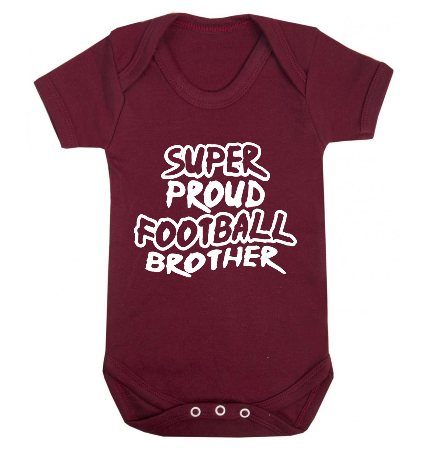 Super proud football brother Baby Vest maroon 18-24 months
