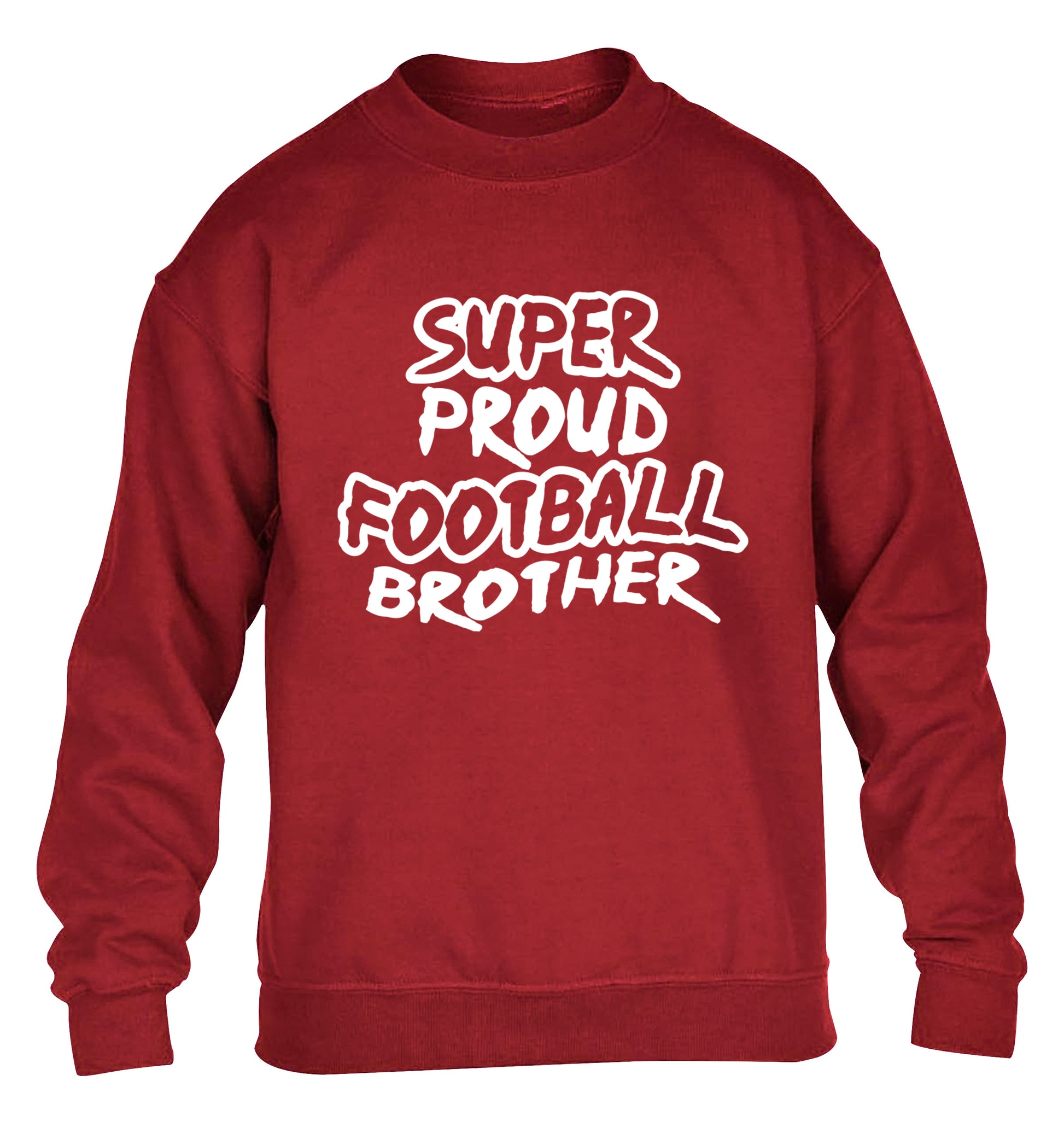 Super proud football brother children's grey sweater 12-14 Years
