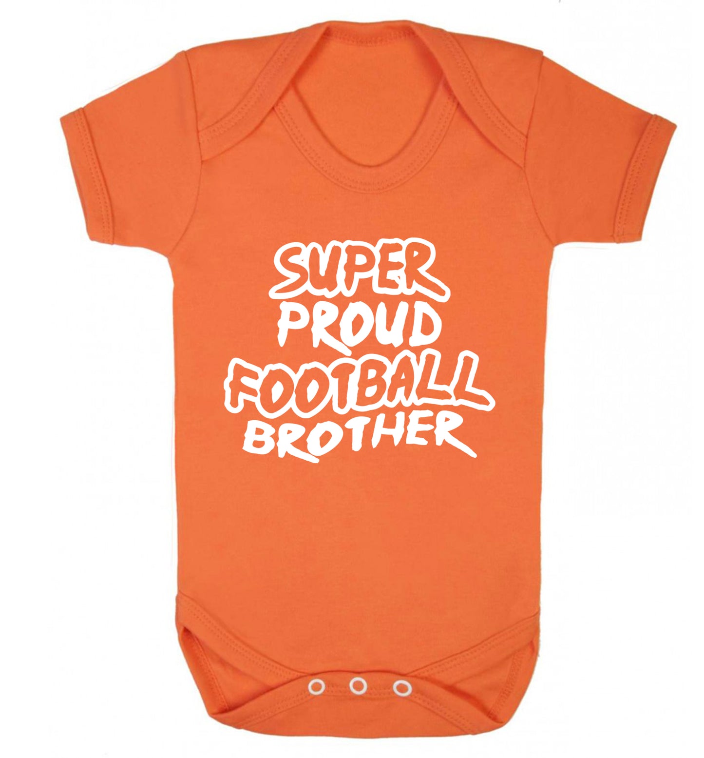 Super proud football brother Baby Vest orange 18-24 months
