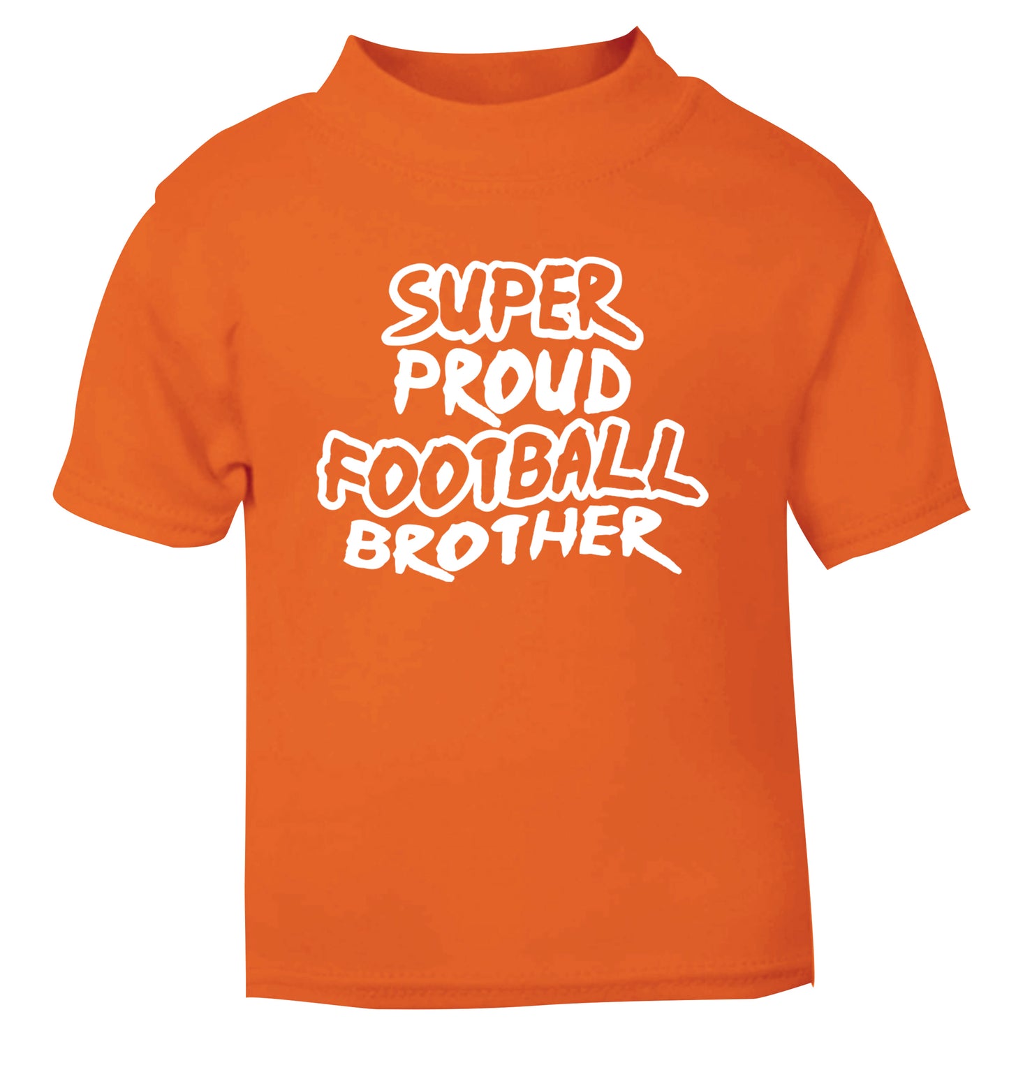 Super proud football brother orange Baby Toddler Tshirt 2 Years