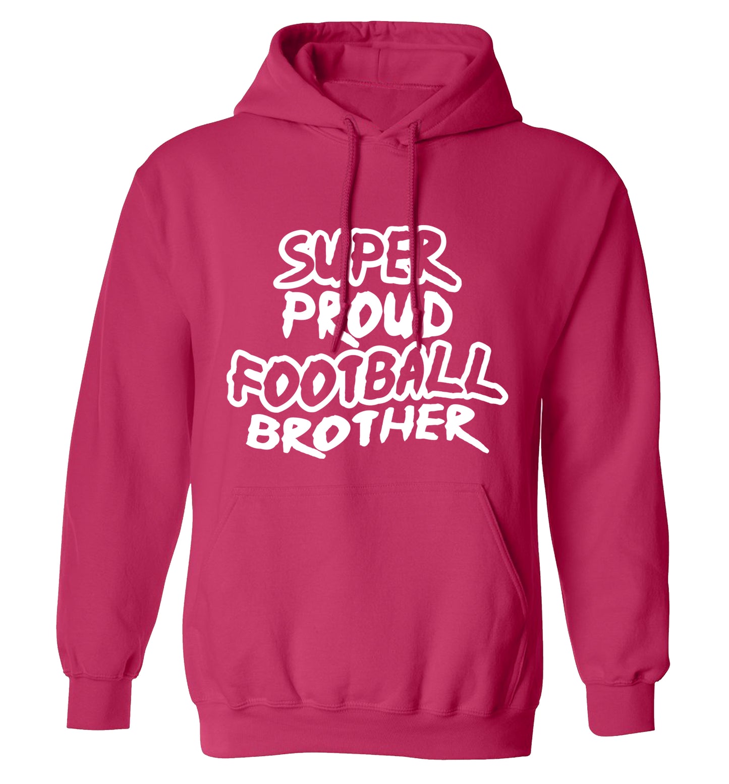 Super proud football brother adults unisexpink hoodie 2XL