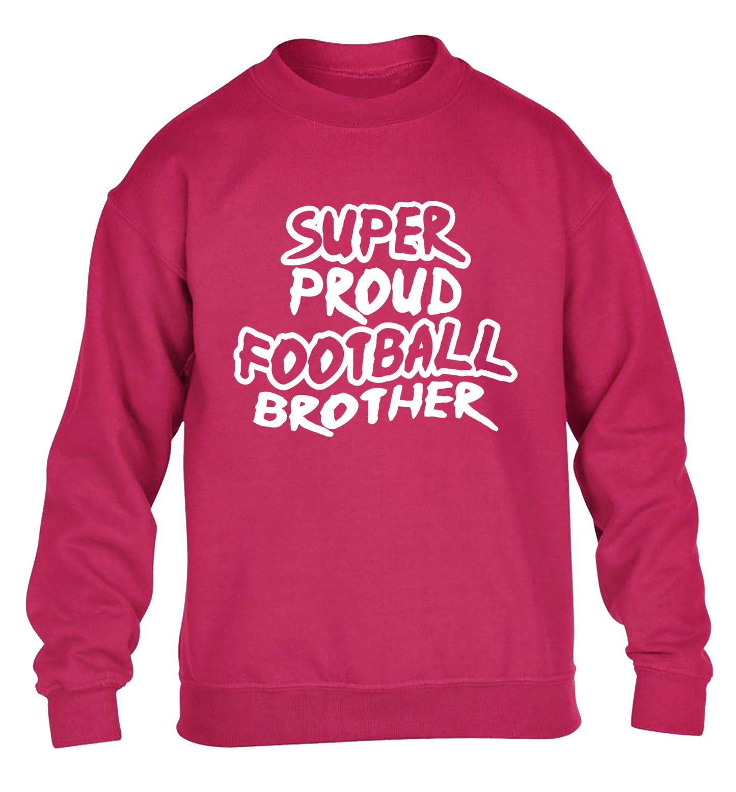 Super proud football brother children's pink sweater 12-14 Years