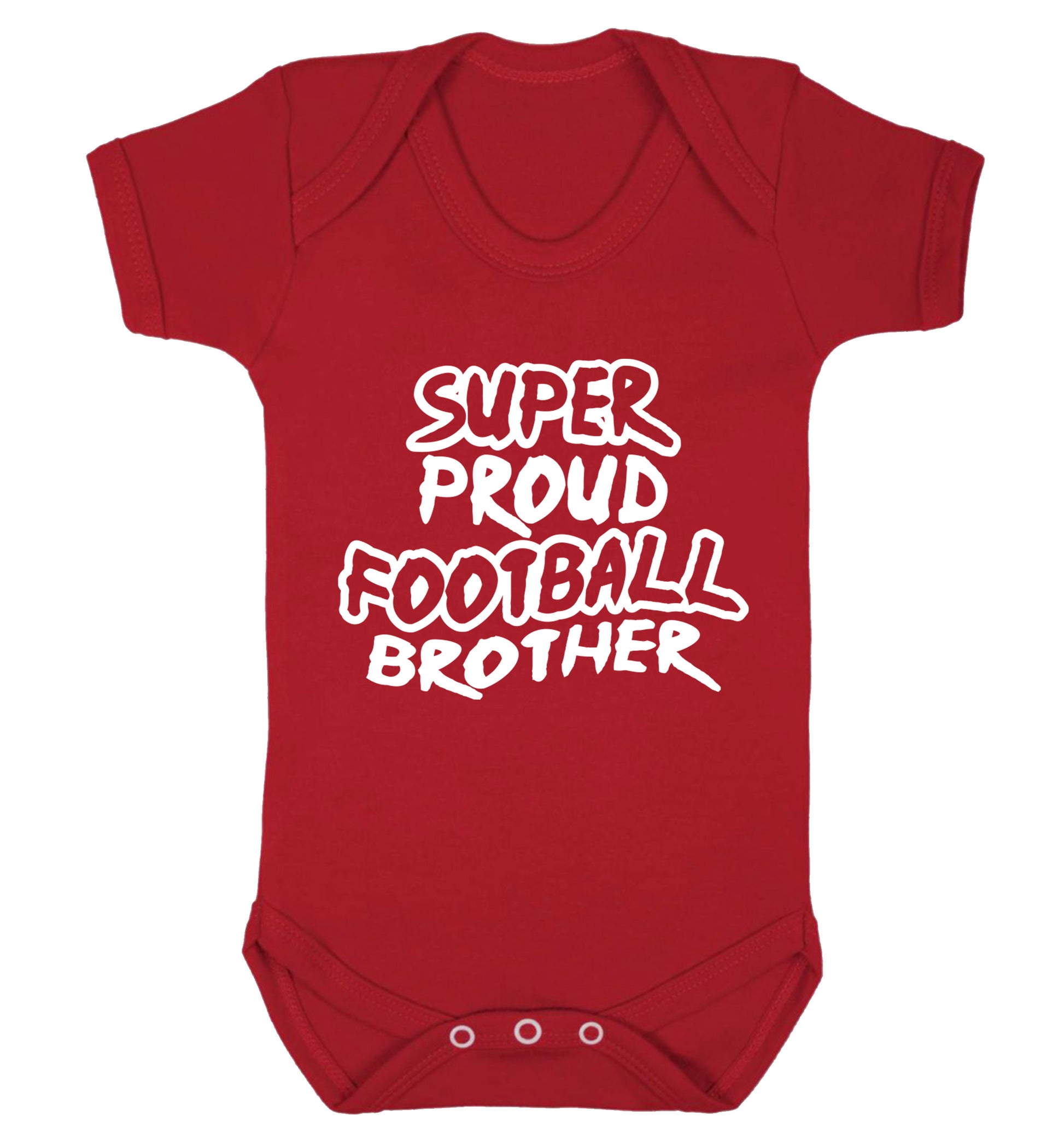 Super proud football brother Baby Vest red 18-24 months