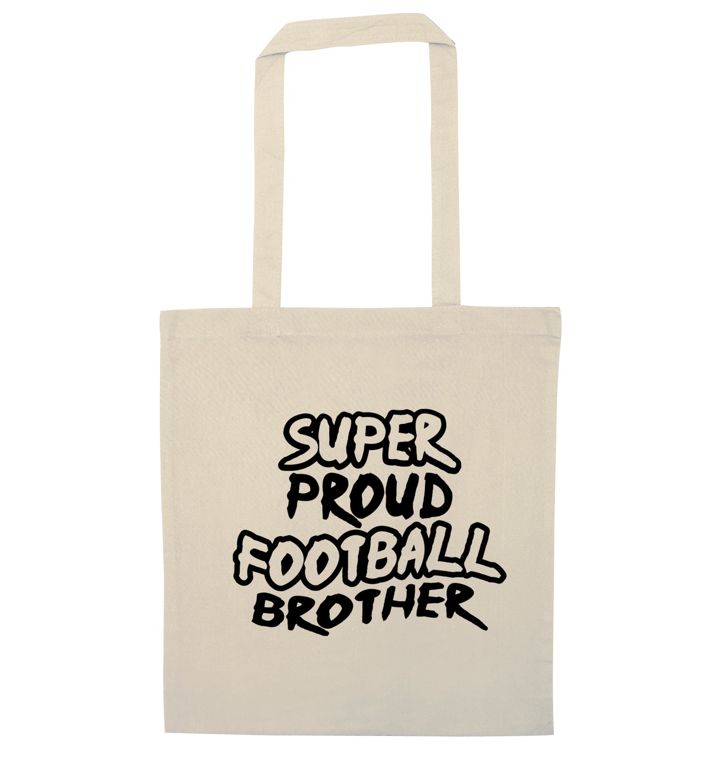 Super proud football brother natural tote bag