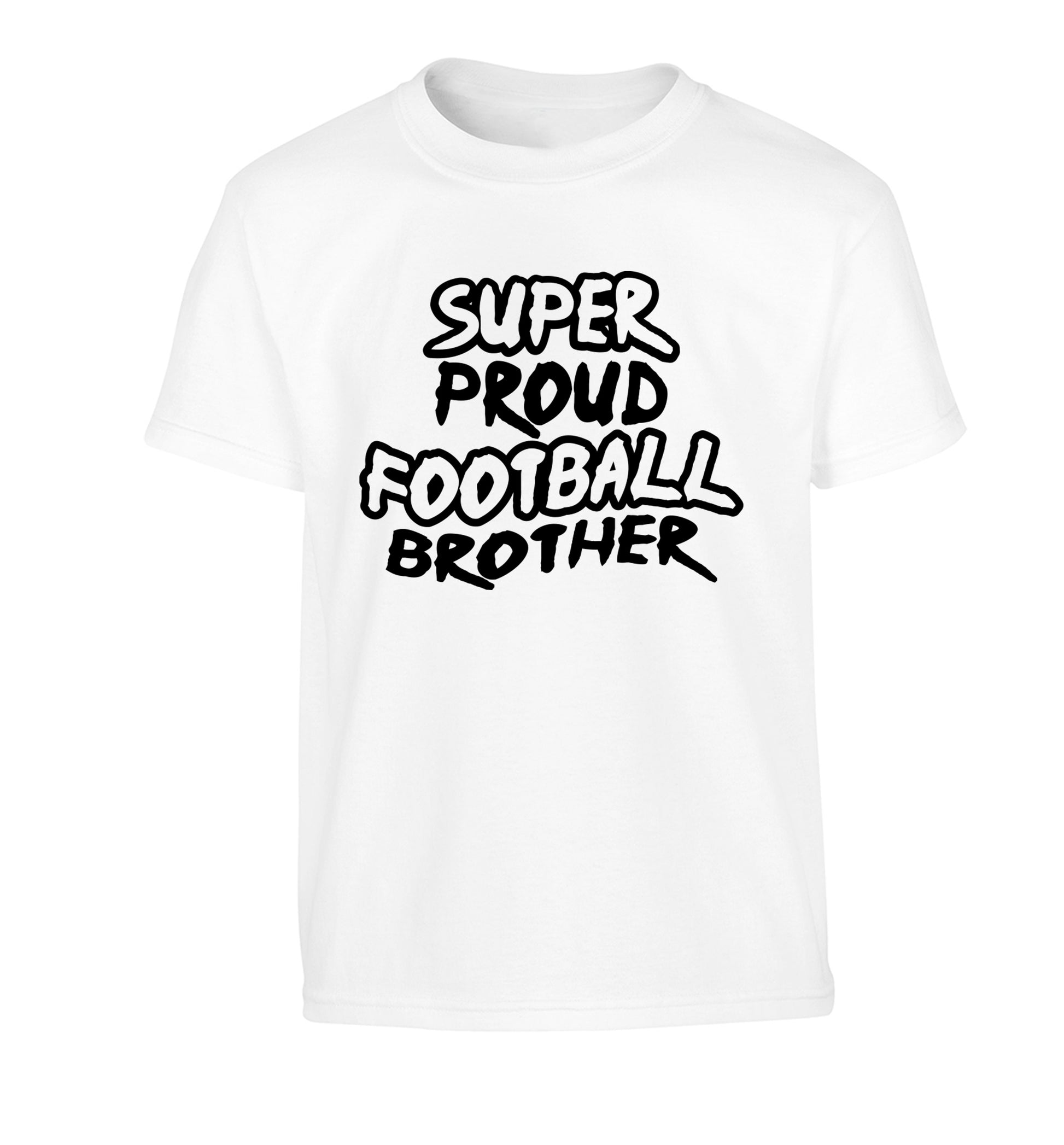 Super proud football brother Children's white Tshirt 12-14 Years